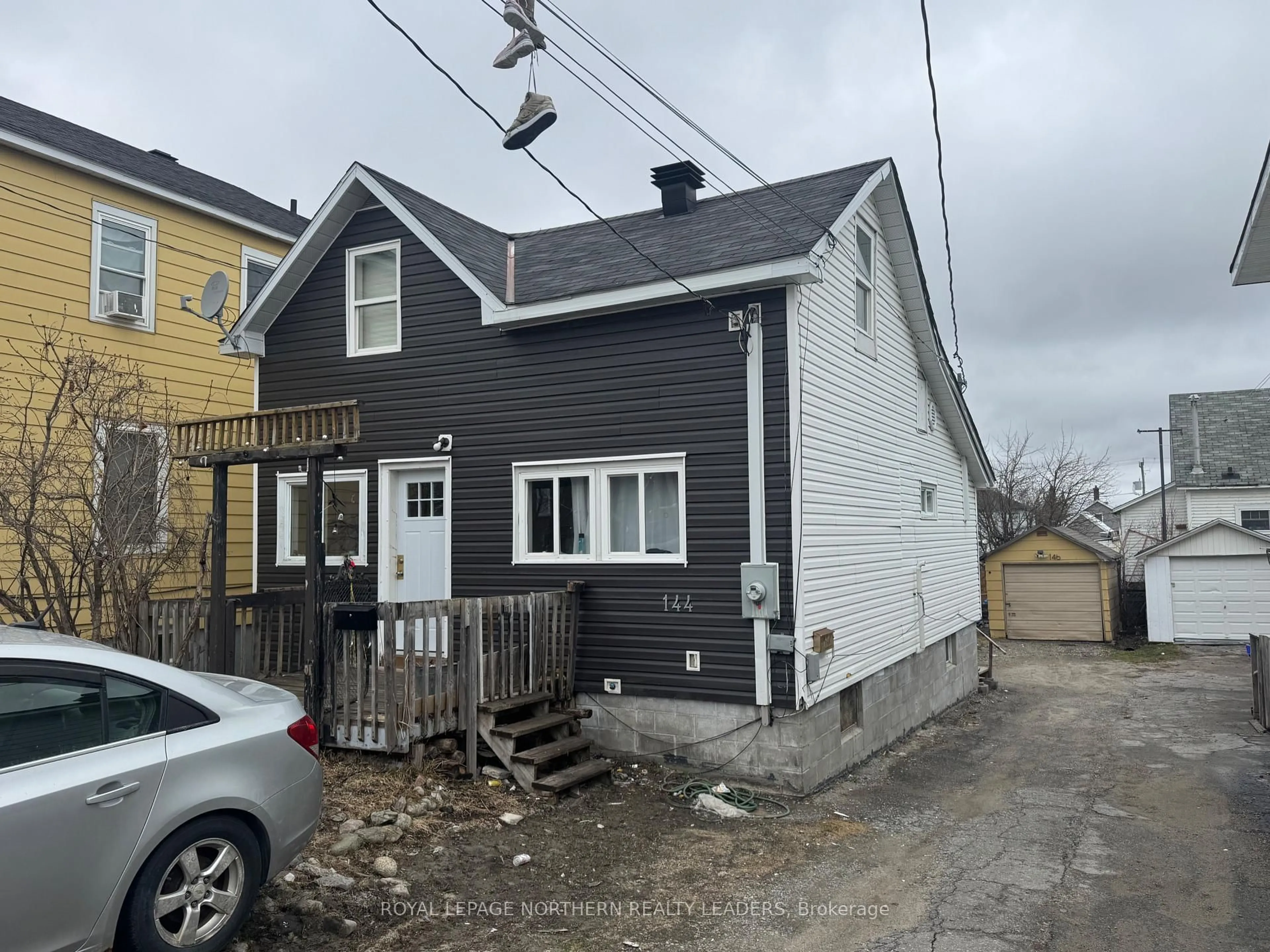 A pic from outside/outdoor area/front of a property/back of a property/a pic from drone, street for 144 Fifth Ave, Timmins Ontario P4N 5K9