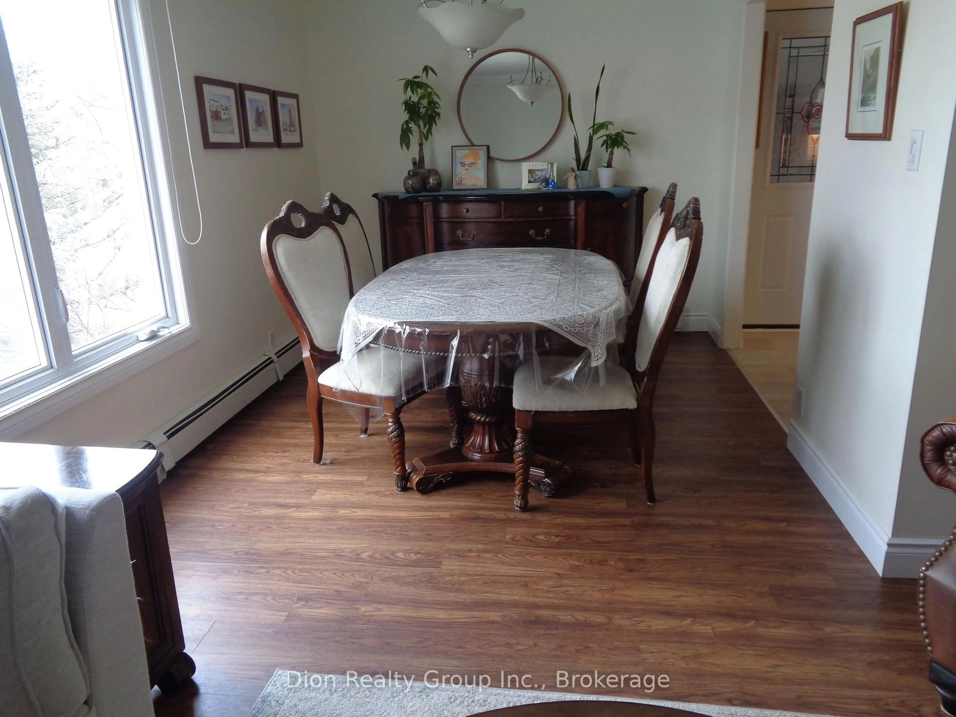 Dining room, wood/laminate floor for 28 Premier Ave, Kirkland Lake Ontario P2N 2S6