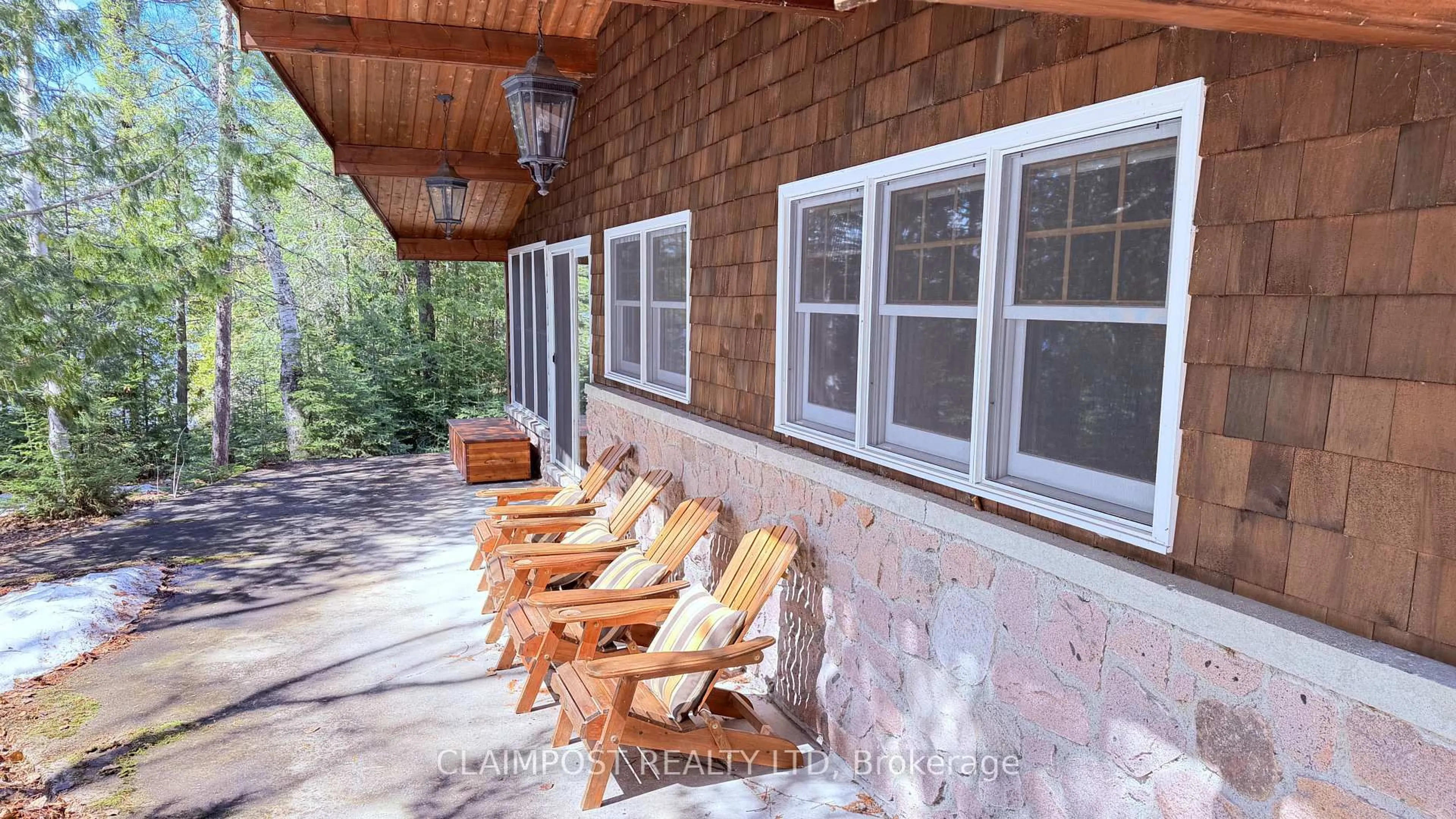 Patio, water/lake/river/ocean view for 437-438 Watabeag Lake, Black River-Matheson Ontario P0K 1N0