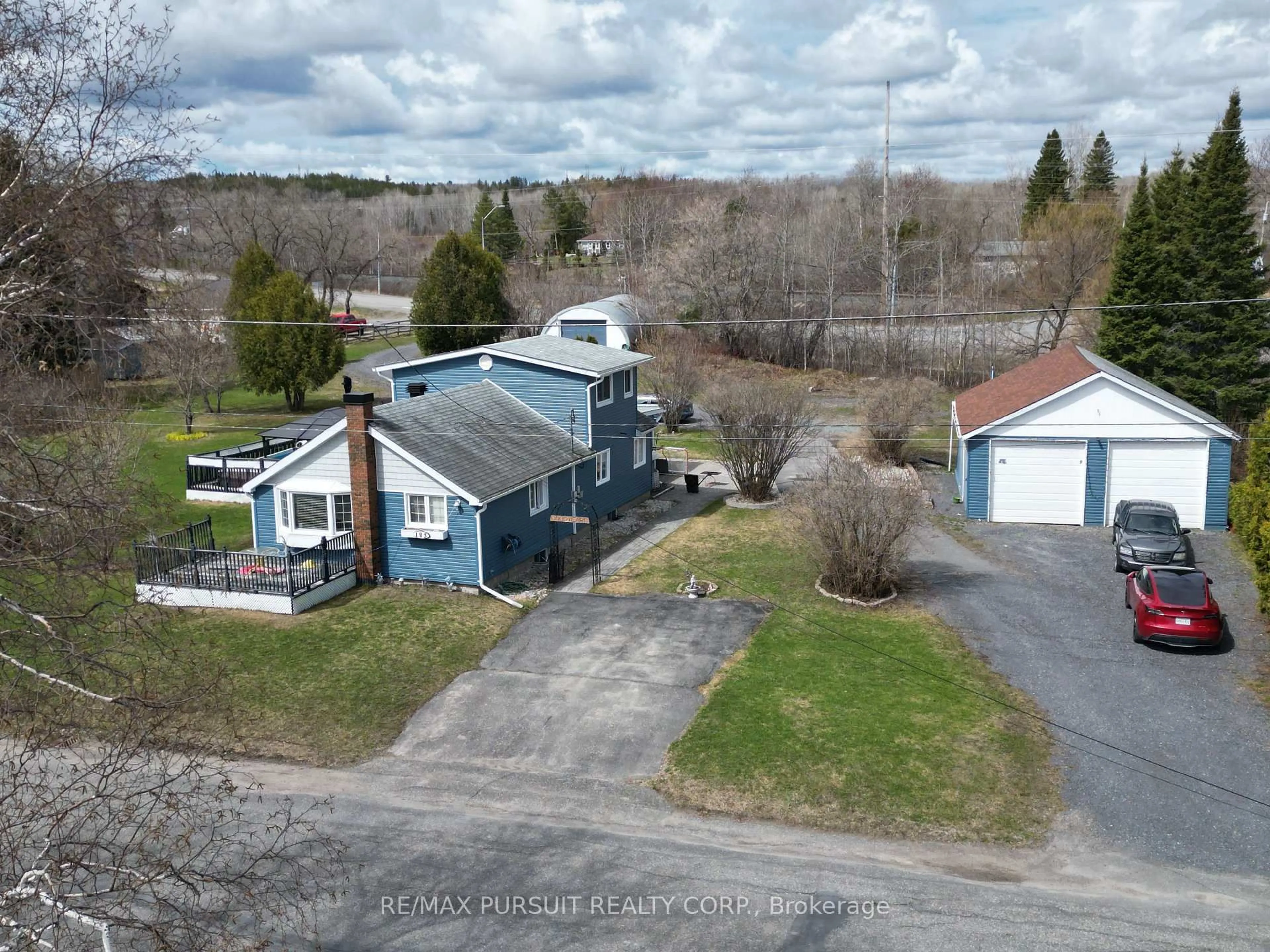 A pic from outside/outdoor area/front of a property/back of a property/a pic from drone, unknown for 183 Station St, Temiskaming Shores Ontario P0J 1R0