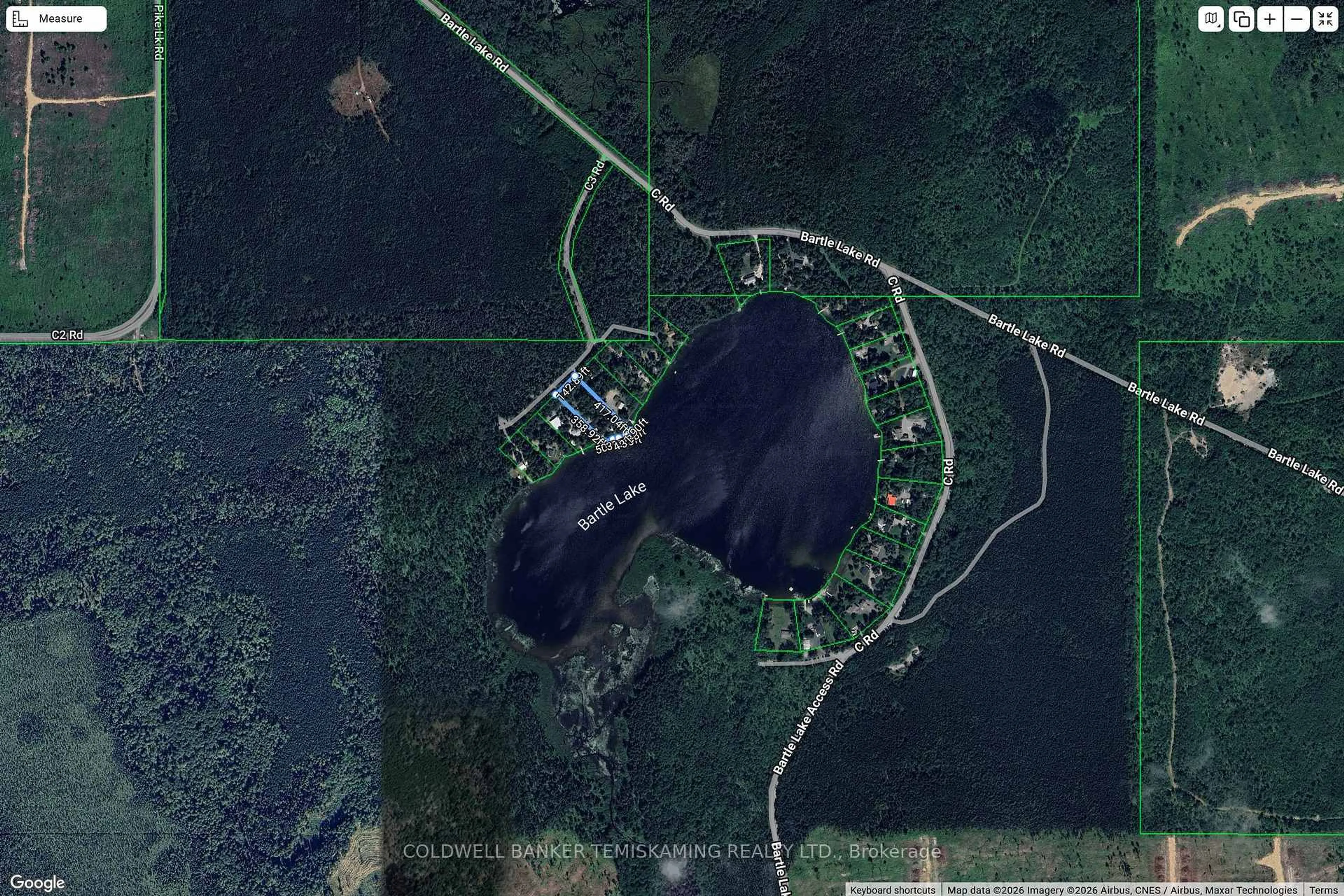 Picture of a map for 7118 Twin Lakes Rd, Timiskaming Ontario P0J 1P0