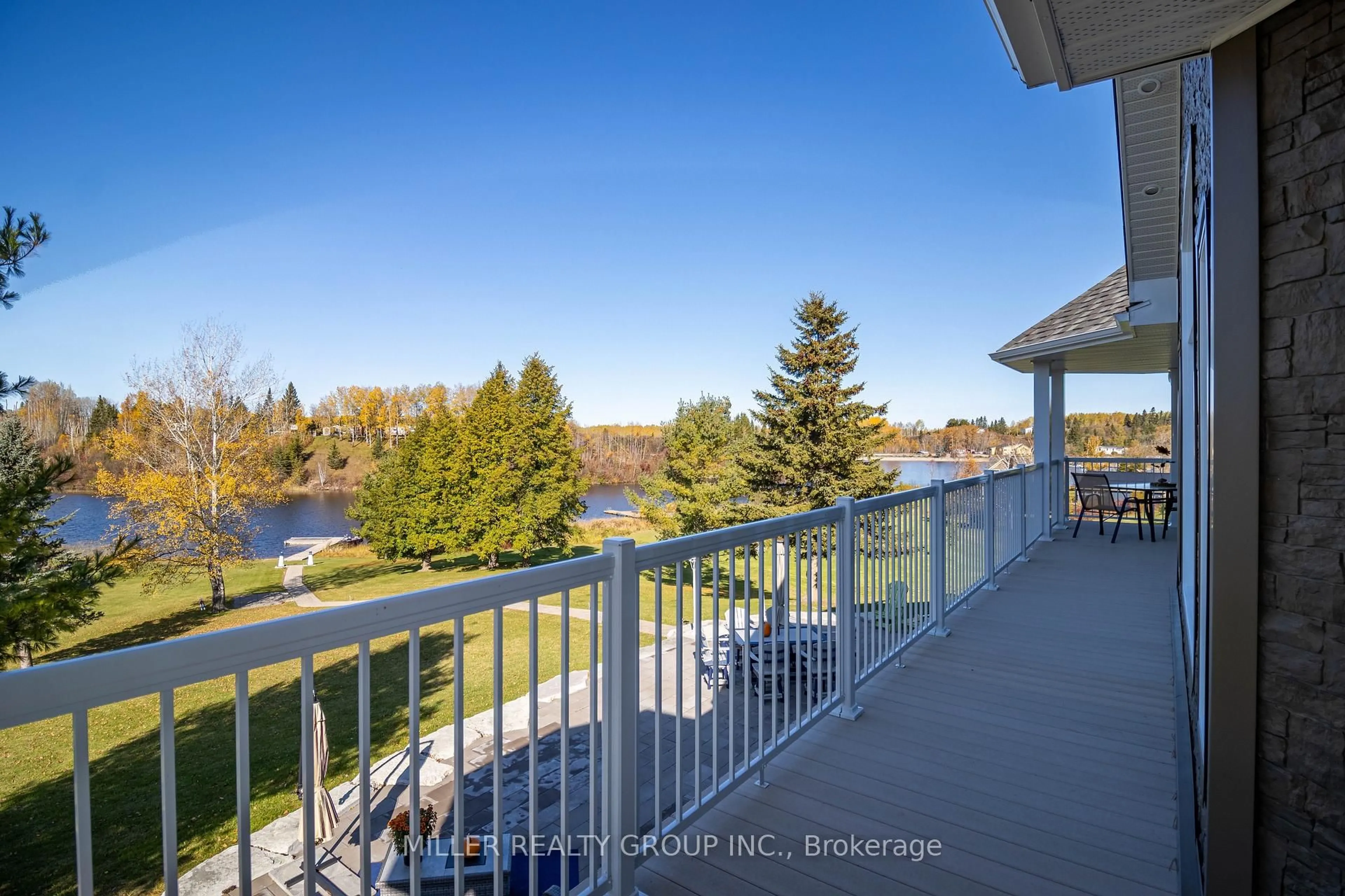 Patio, water/lake/river/ocean view for 2 Lakeshore Ave, Englehart Ontario P0J 1B0