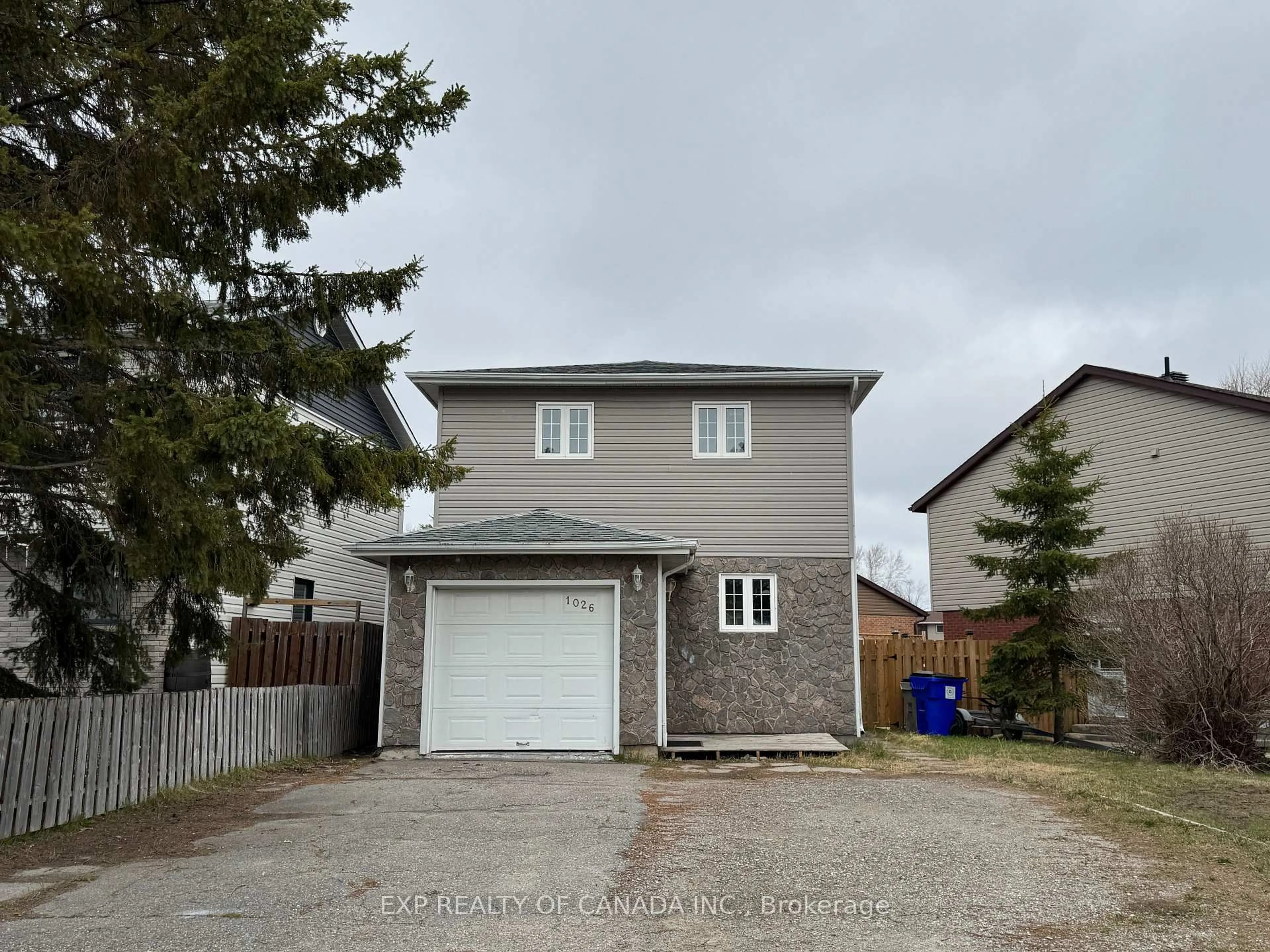 A pic from outside/outdoor area/front of a property/back of a property/a pic from drone, street for 1026 Michener Blvd, Timmins Ontario P0N 1K0