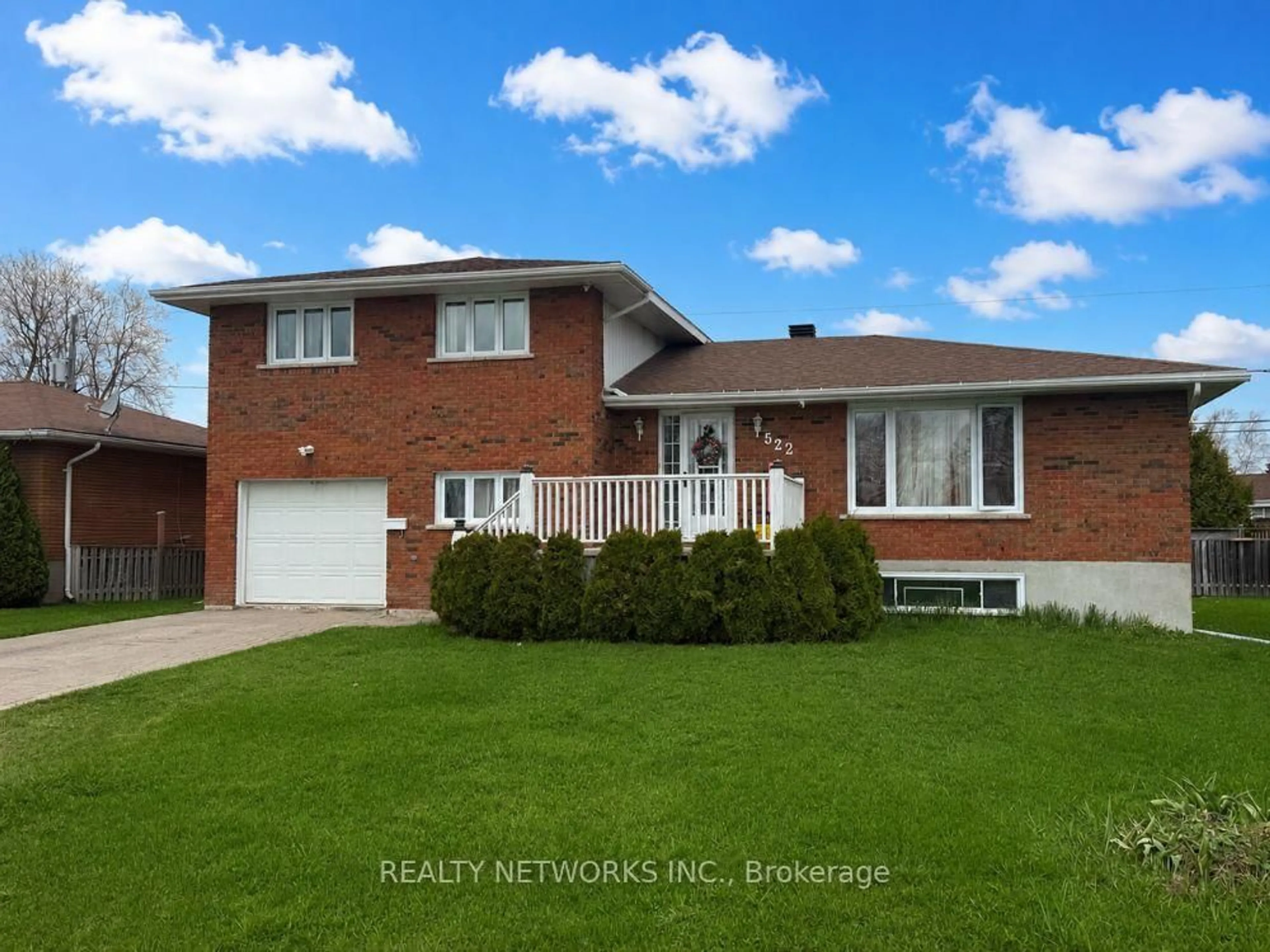 Home with brick exterior material, street for 522 Spooner Dr, Timmins Ontario P4N 4R5