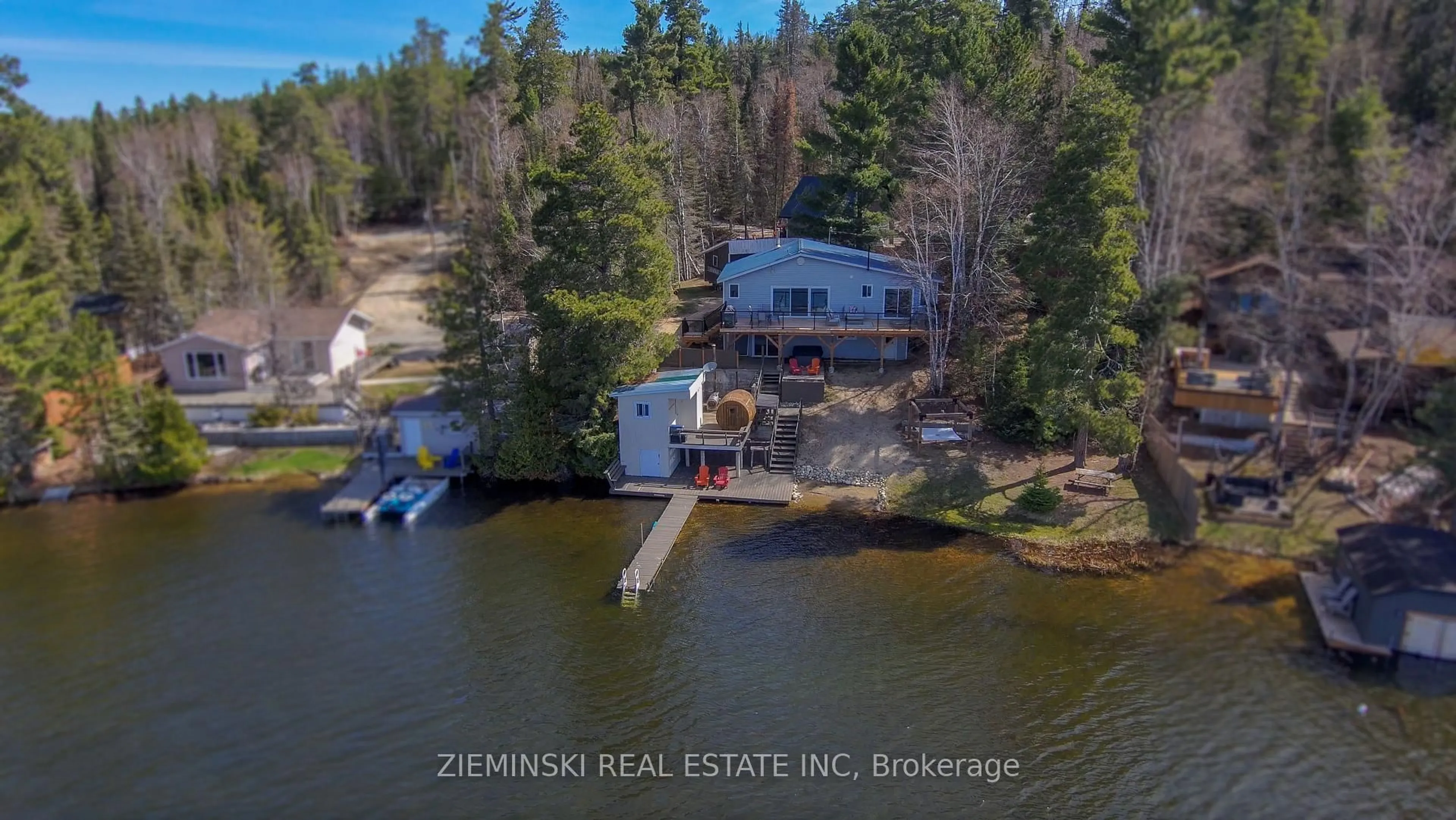 A pic from outside/outdoor area/front of a property/back of a property/a pic from drone, water/lake/river/ocean view for 435 Esker Rd, Timmins Ontario P0N 1A0