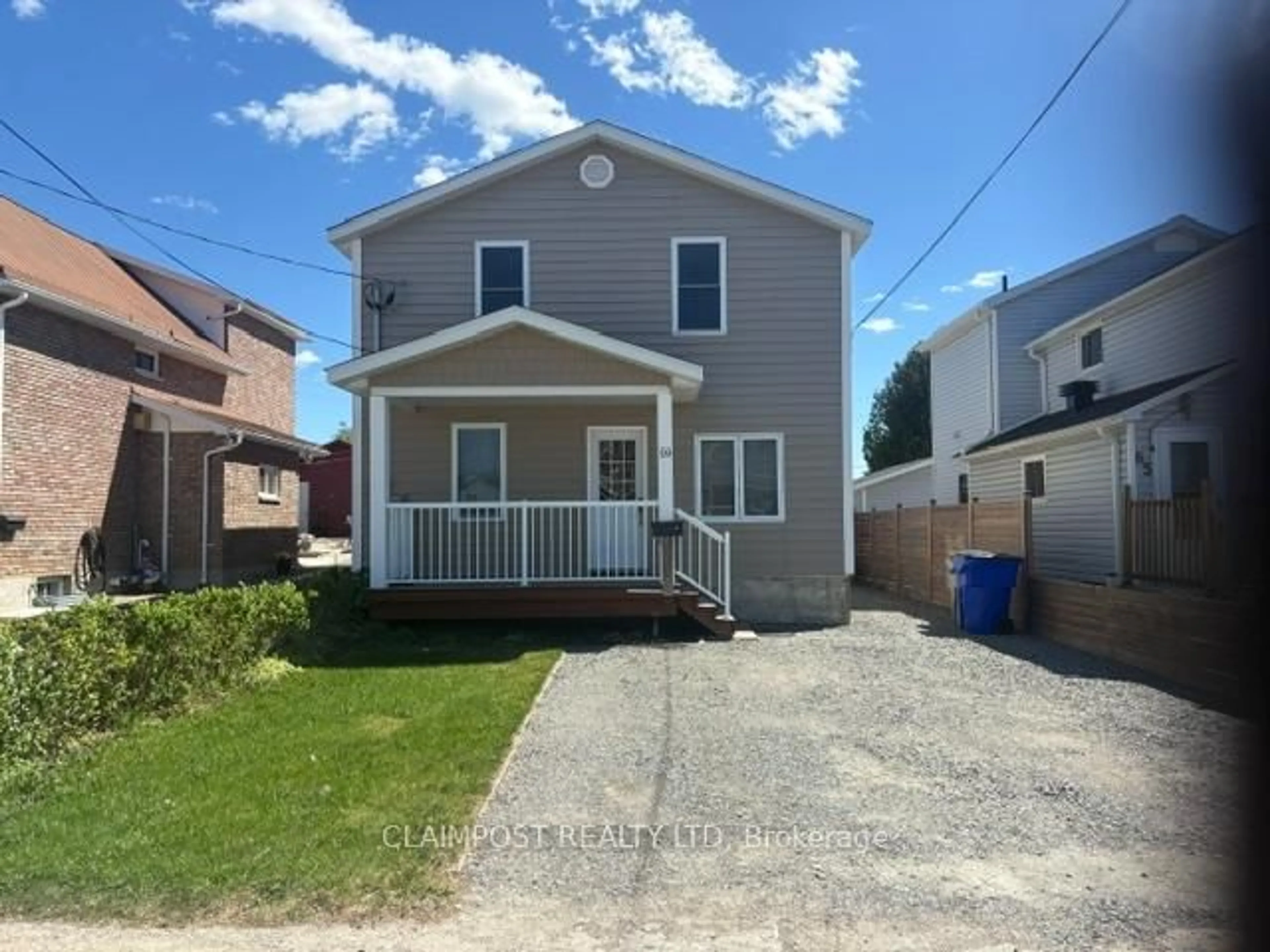 Home with vinyl exterior material, street for 59 Lincoln Ave, Timmins Ontario P4N 4K1