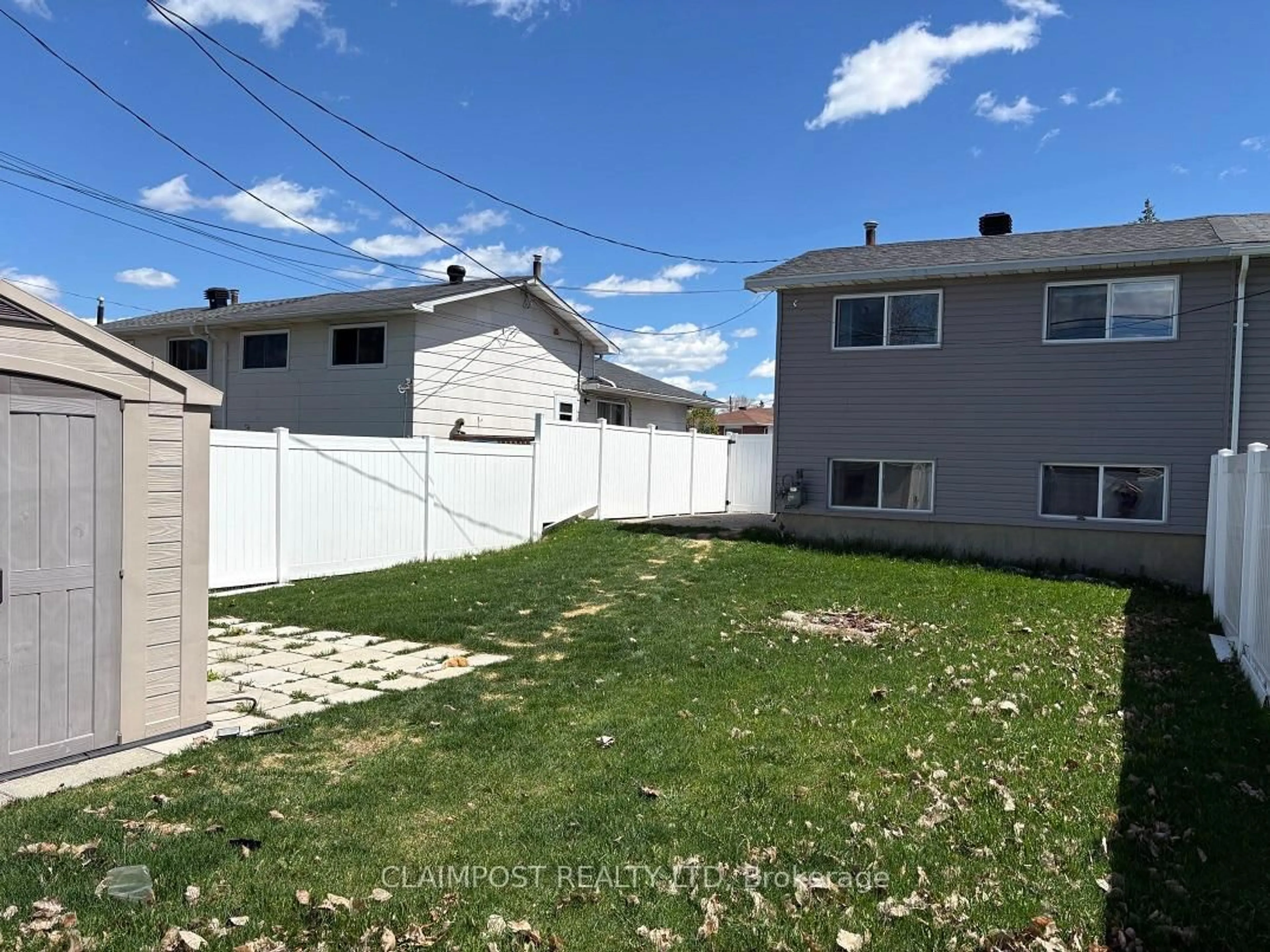 A pic from outside/outdoor area/front of a property/back of a property/a pic from drone, street for 795 Denise St, Timmins Ontario P4N 7M5