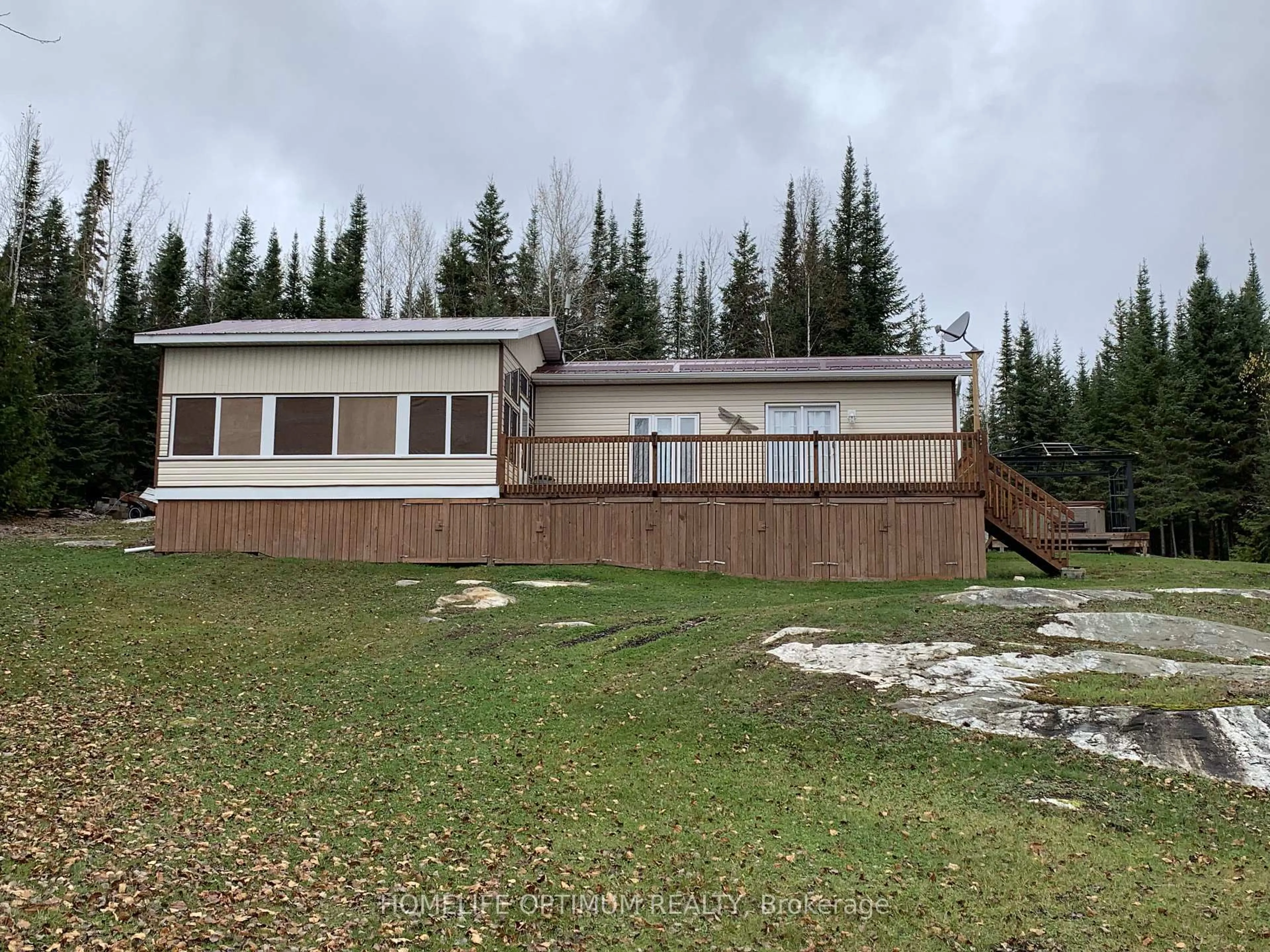 A pic from outside/outdoor area/front of a property/back of a property/a pic from drone, unknown for Lot 7 PCL 11600 Lake Pivabiska, Hearst Ontario P0L 1N0