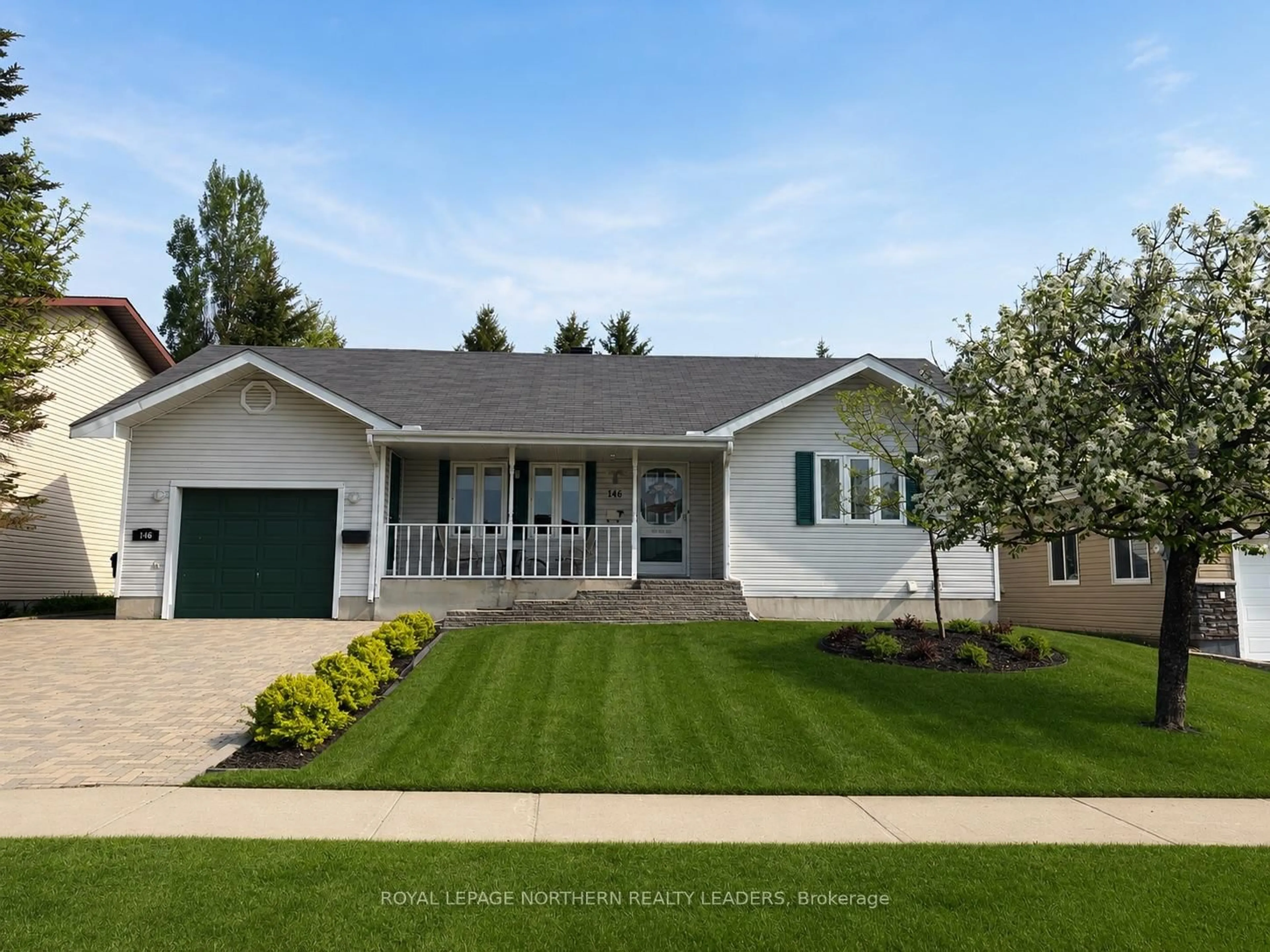 Home with vinyl exterior material, street for 146 Bonaventure Dr, Timmins Ontario P4R 1L4