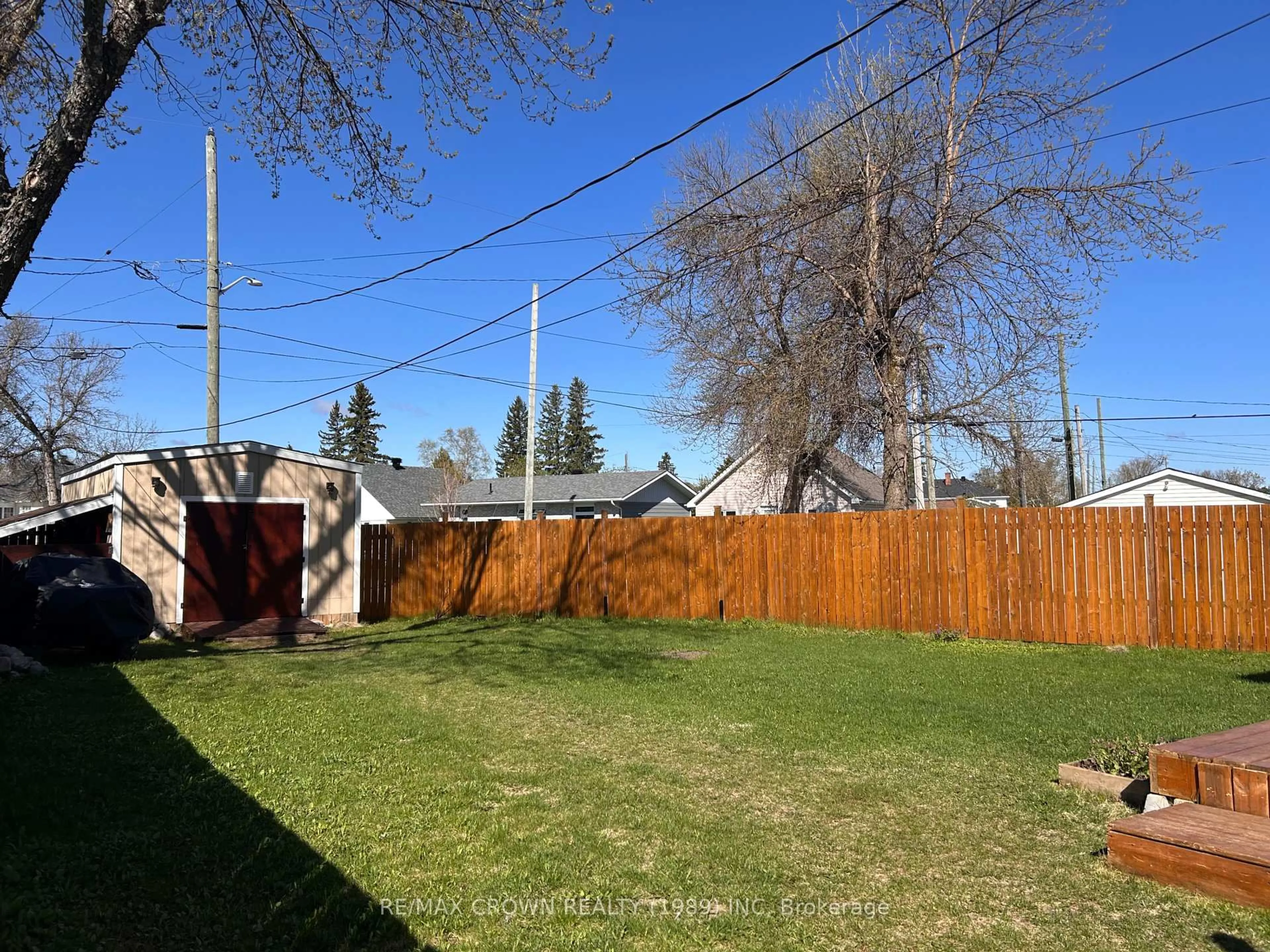 A pic from outside/outdoor area/front of a property/back of a property/a pic from drone, street for 43 Bowman Ave, Kapuskasing Ontario P5N 1M9