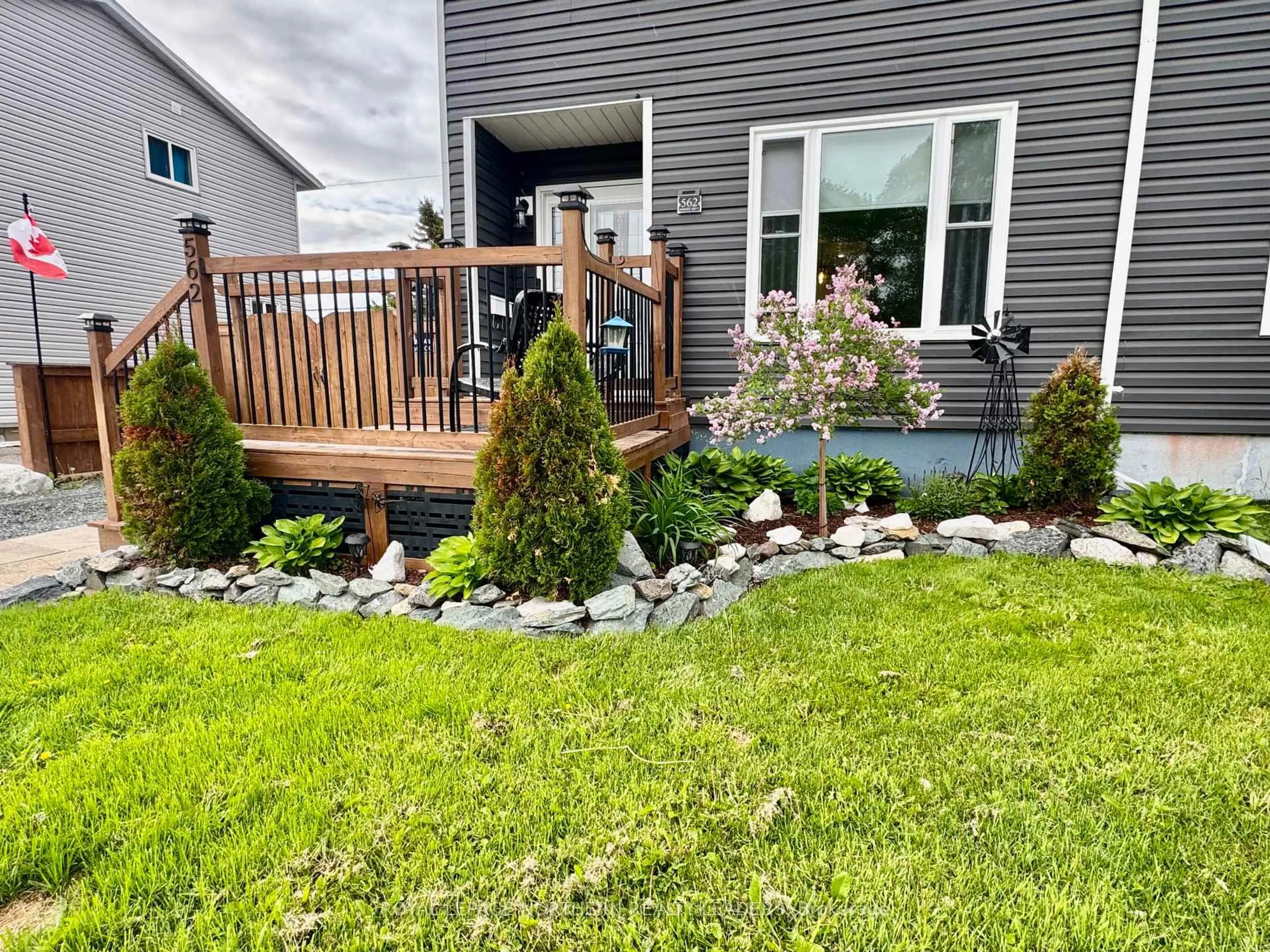 Patio, water/lake/river/ocean view for 562 Spooner Dr, Timmins Ontario P4N 4R5