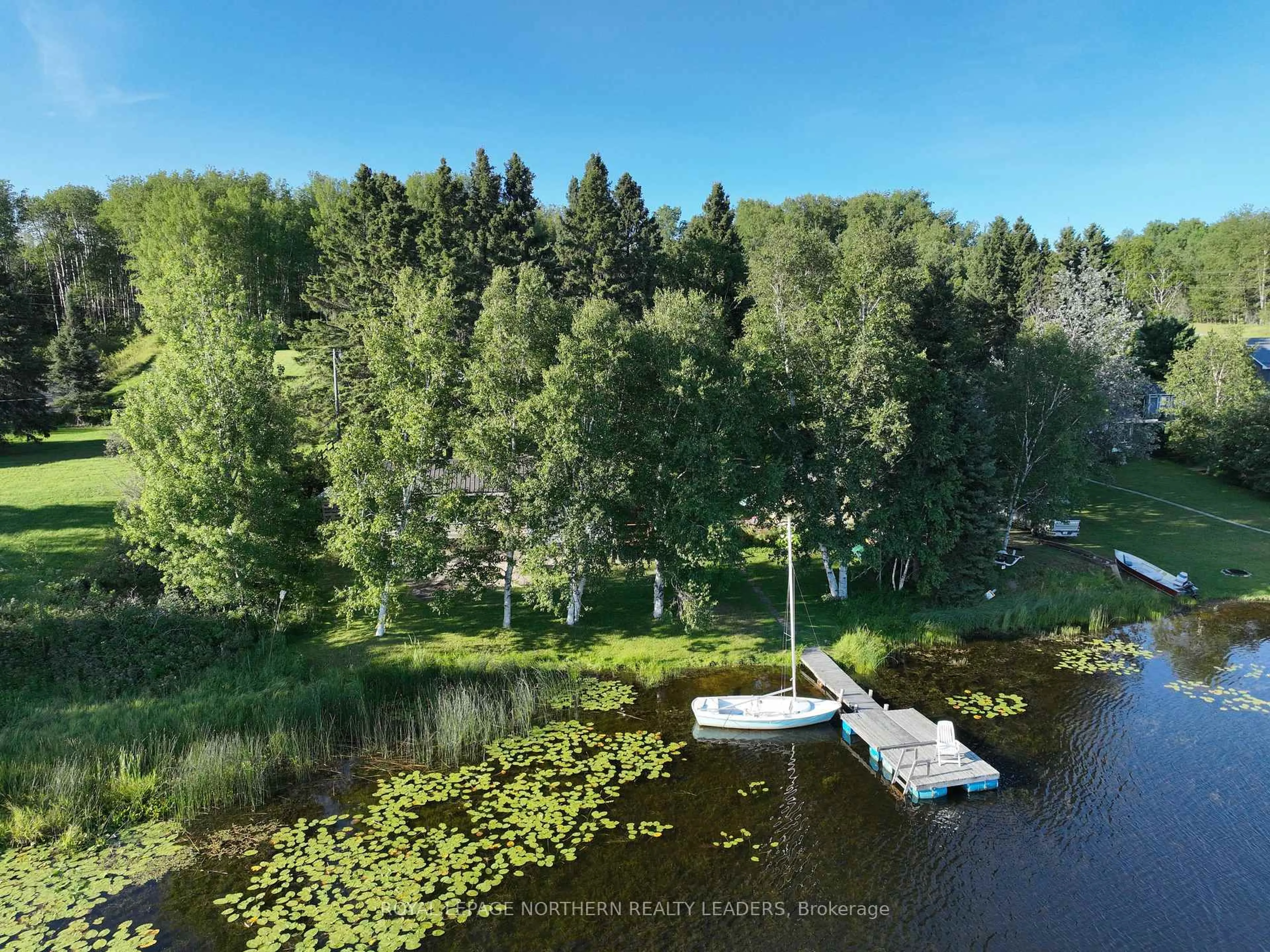 A pic from outside/outdoor area/front of a property/back of a property/a pic from drone, water/lake/river/ocean view for 1029 Finn Rd, Timmins Ontario P0N 1A0