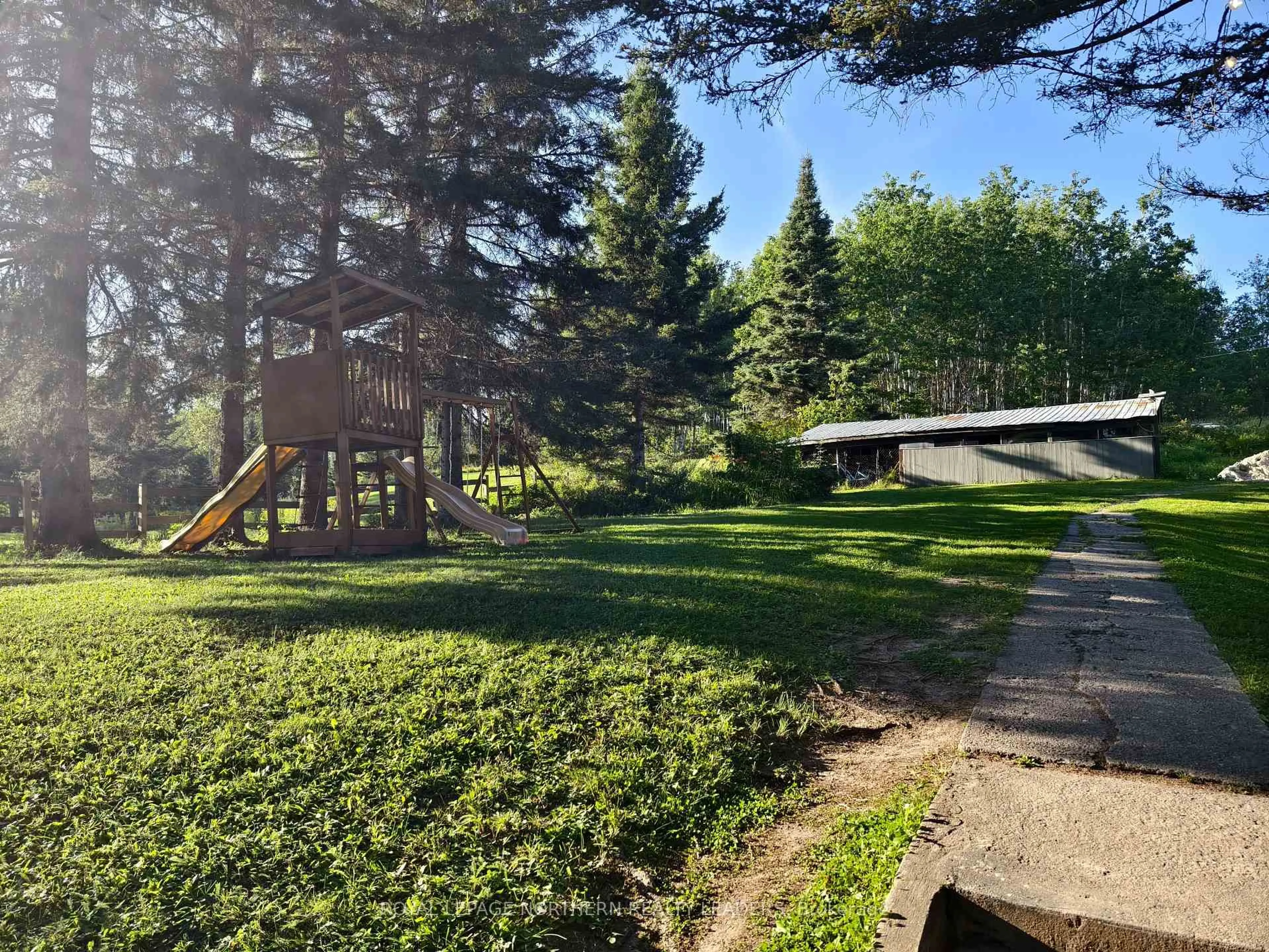 A pic from outside/outdoor area/front of a property/back of a property/a pic from drone, forest/trees view for 1029 Finn Rd, Timmins Ontario P0N 1A0