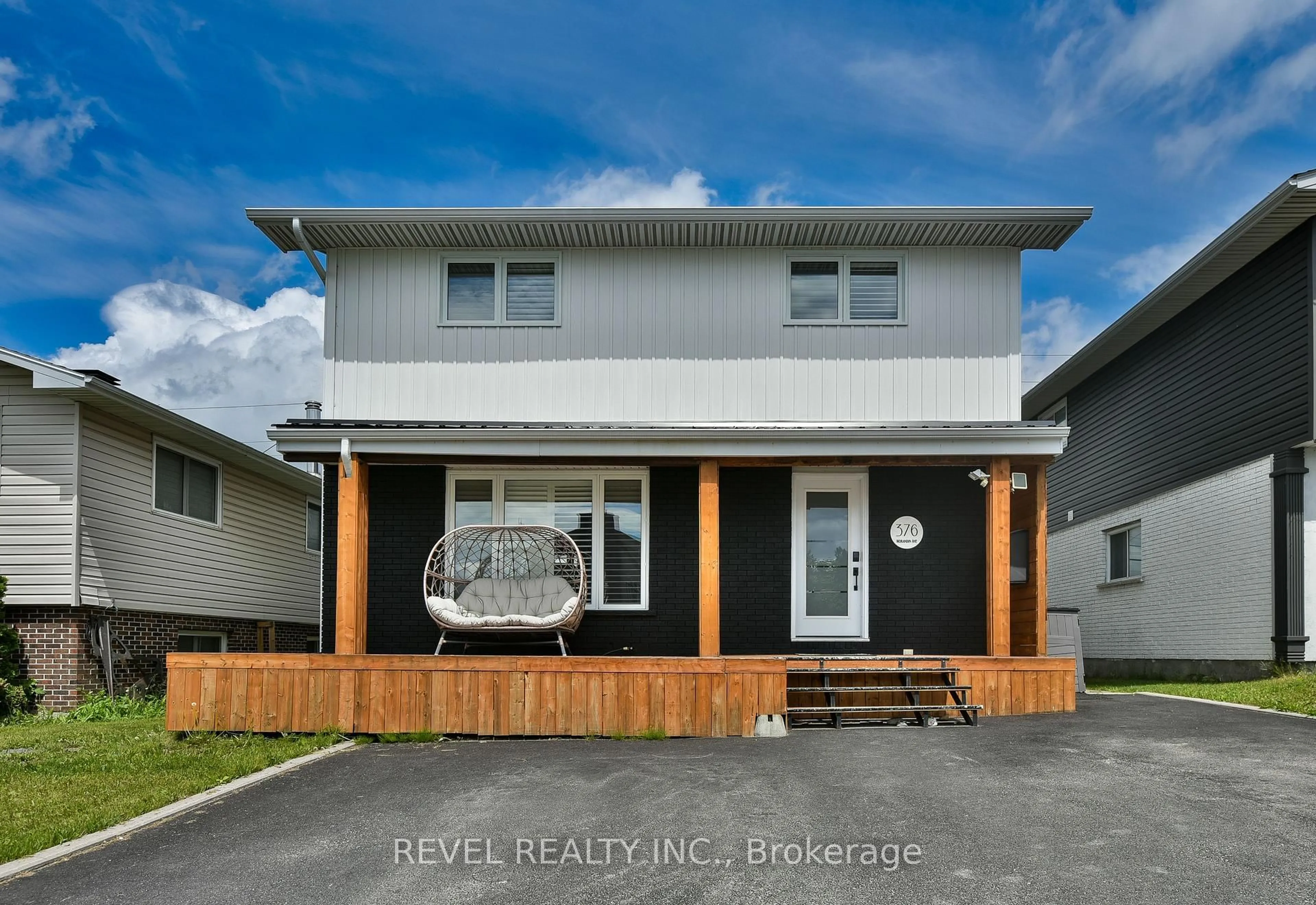 Home with vinyl exterior material, street for 376 Morandin Ave, Timmins Ontario P4N 7R4