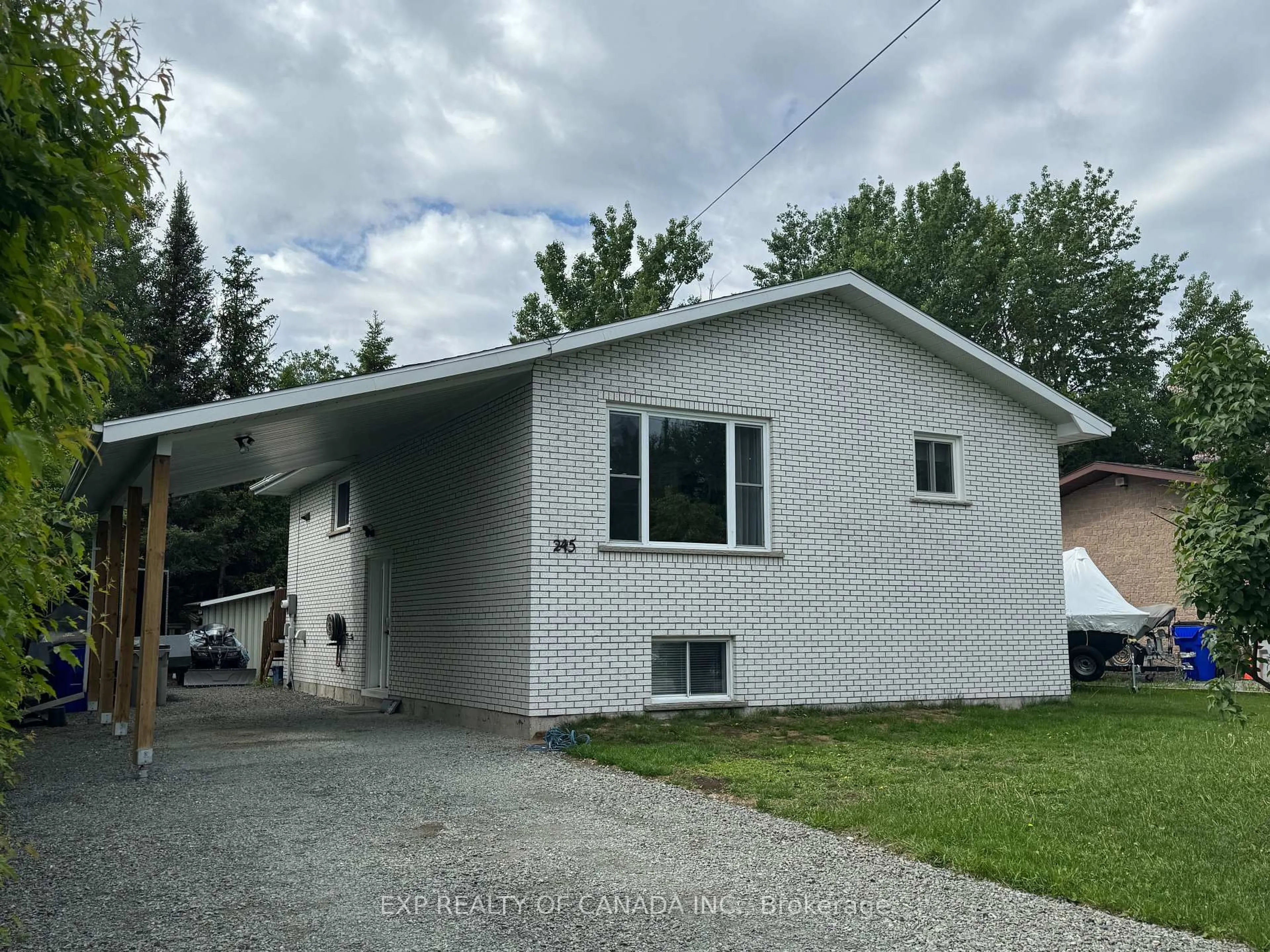 Home with vinyl exterior material, street for 245 Polaris Rd, Timmins Ontario P4N 8A7