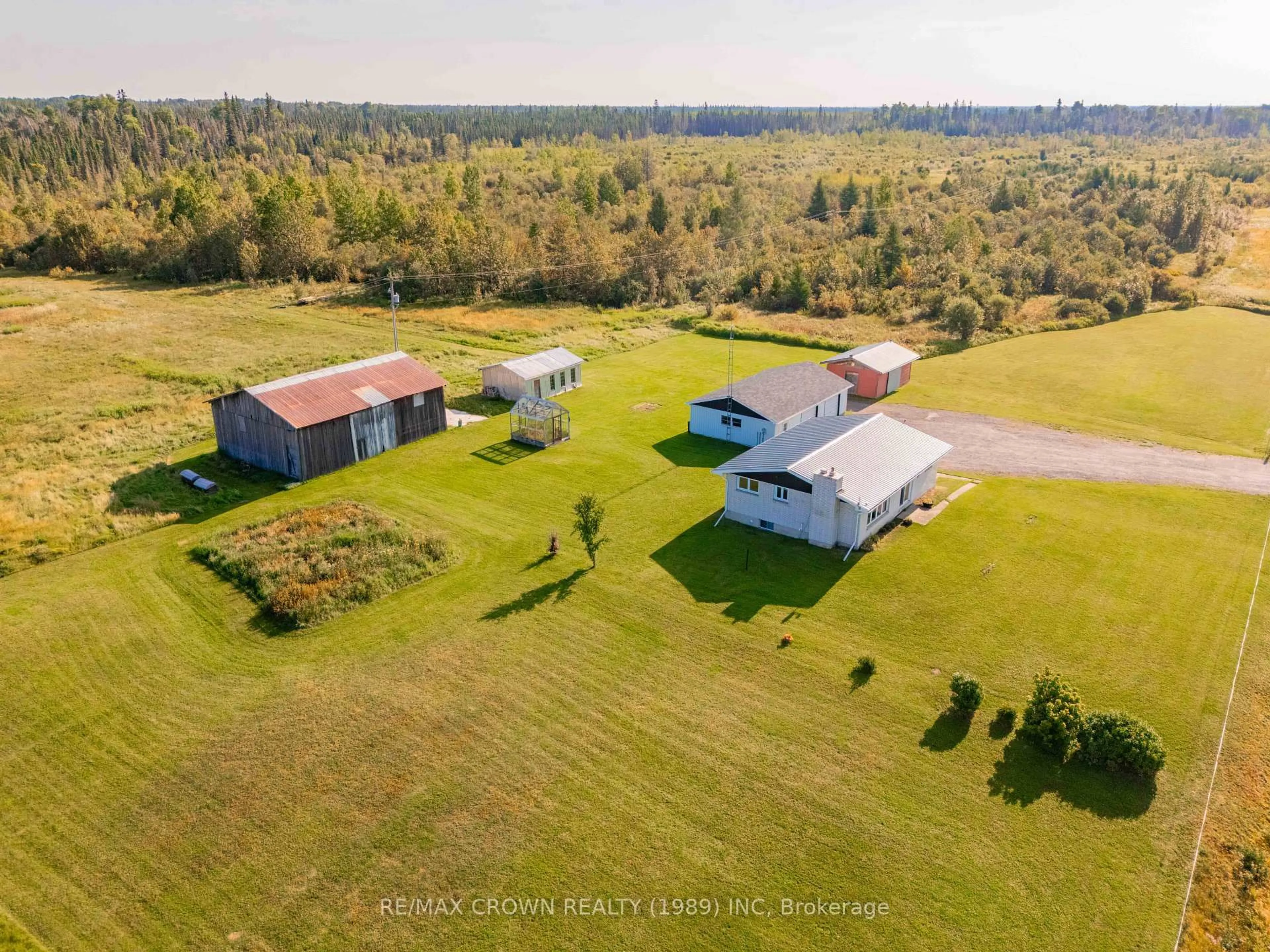 A pic from outside/outdoor area/front of a property/back of a property/a pic from drone, building for 14 LOT CON 9 HIGHWAY 11 #Haggart, Smooth Rock Falls Ontario P0L 2B0