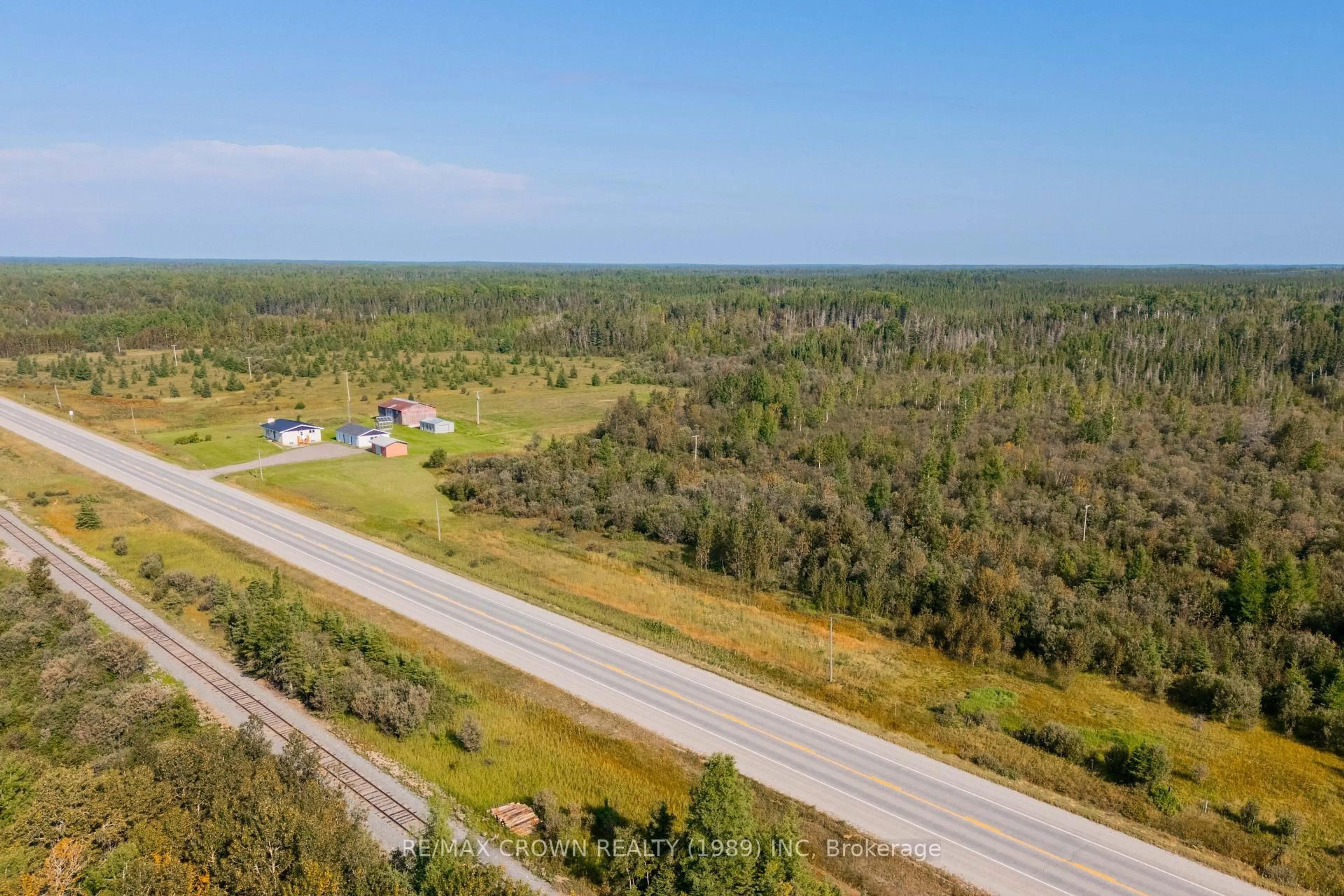 A pic from outside/outdoor area/front of a property/back of a property/a pic from drone, unknown for 14 LOT CON 9 HIGHWAY 11 #Haggart, Smooth Rock Falls Ontario P0L 2B0