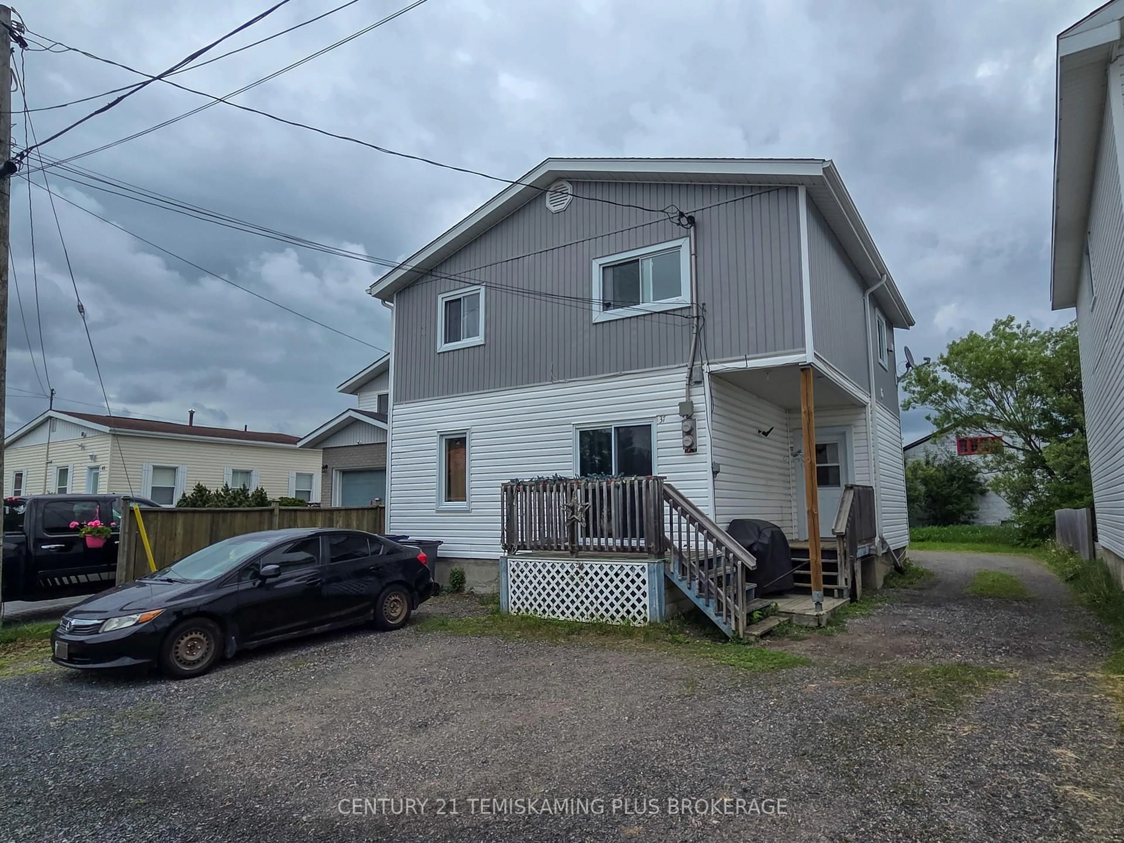 A pic from outside/outdoor area/front of a property/back of a property/a pic from drone, street for 37 Jaffray St, Temiskaming Shores Ontario P0J 1P0
