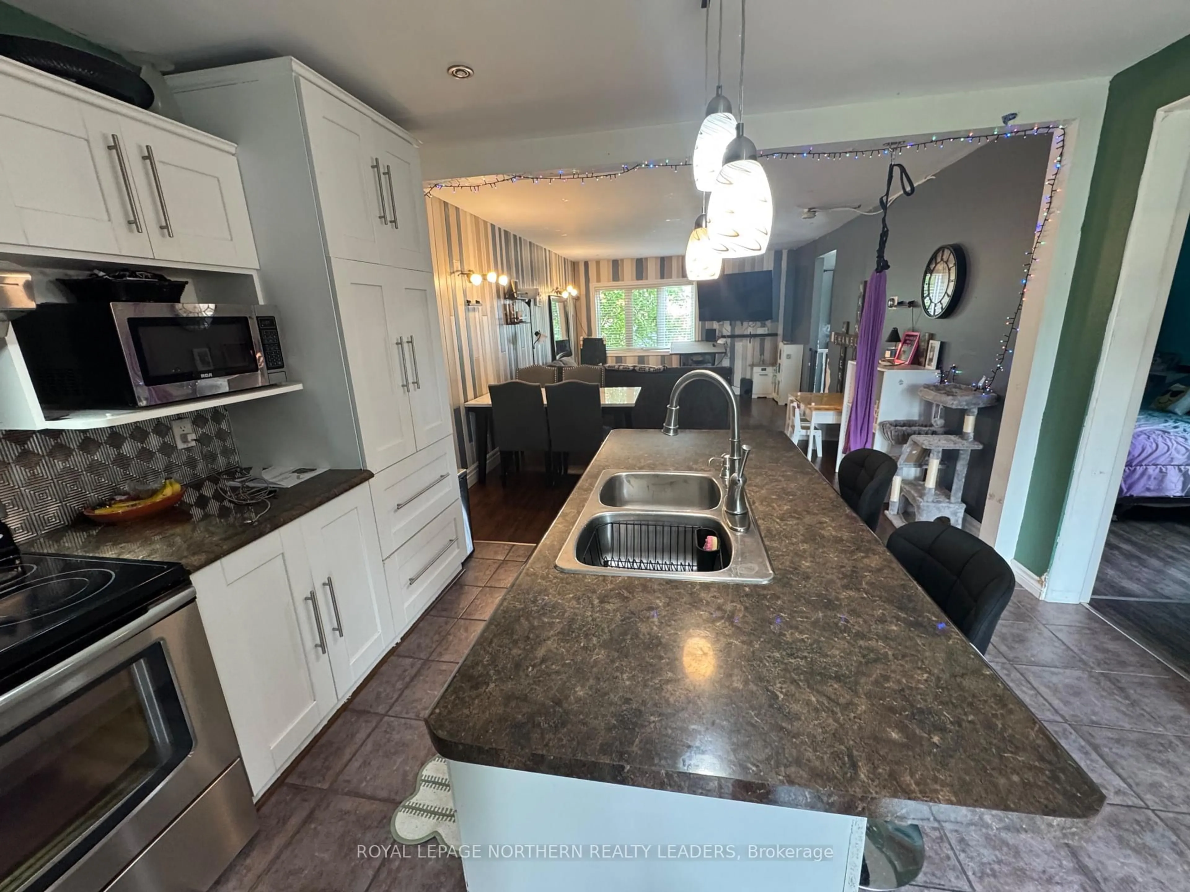 Open concept kitchen, ceramic/tile floor for 76 Bloor Ave, Timmins Ontario P0N 1H0