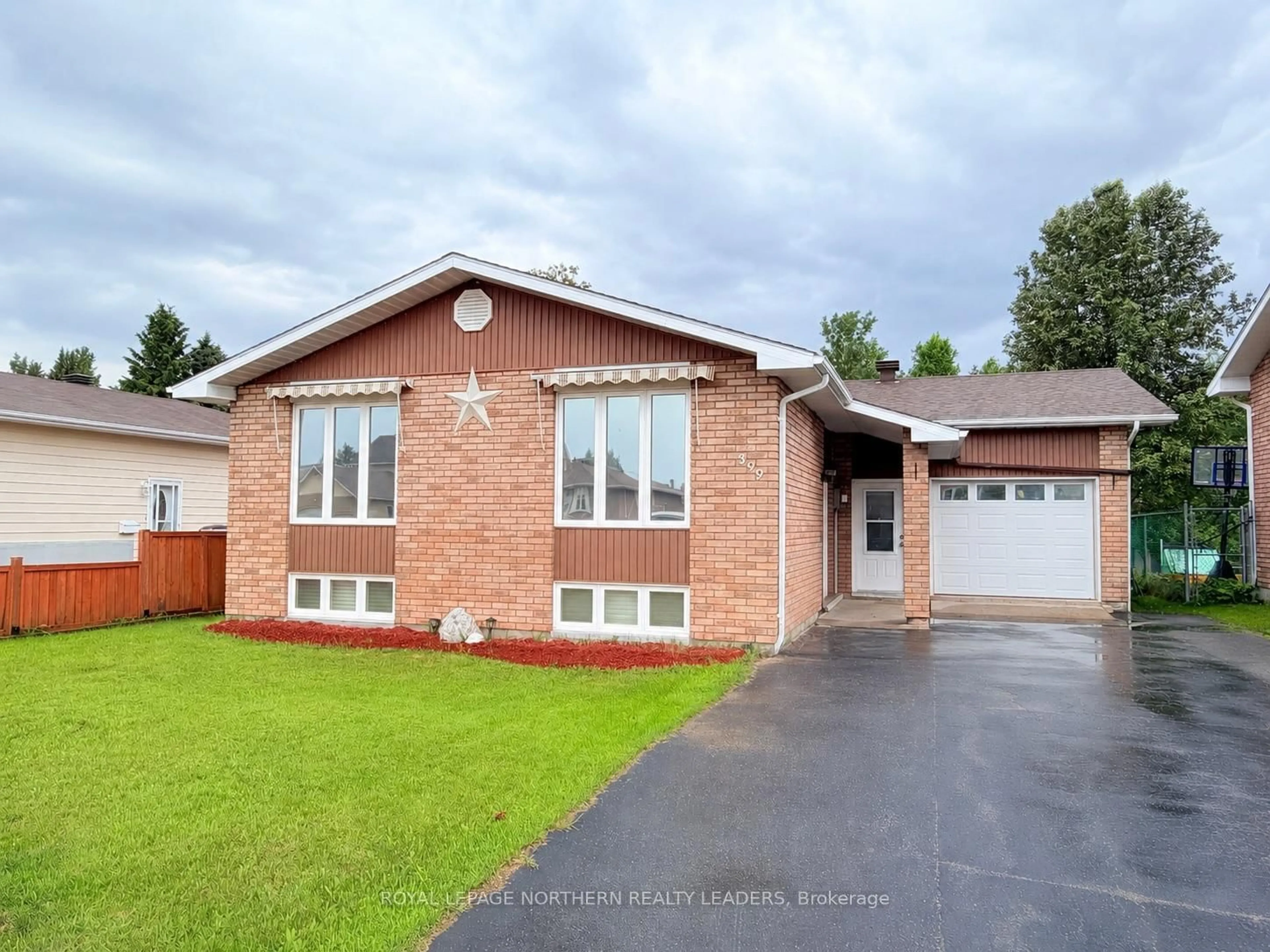 Home with brick exterior material, street for 599 Lynwood Dr, Timmins Ontario P4N 8J7