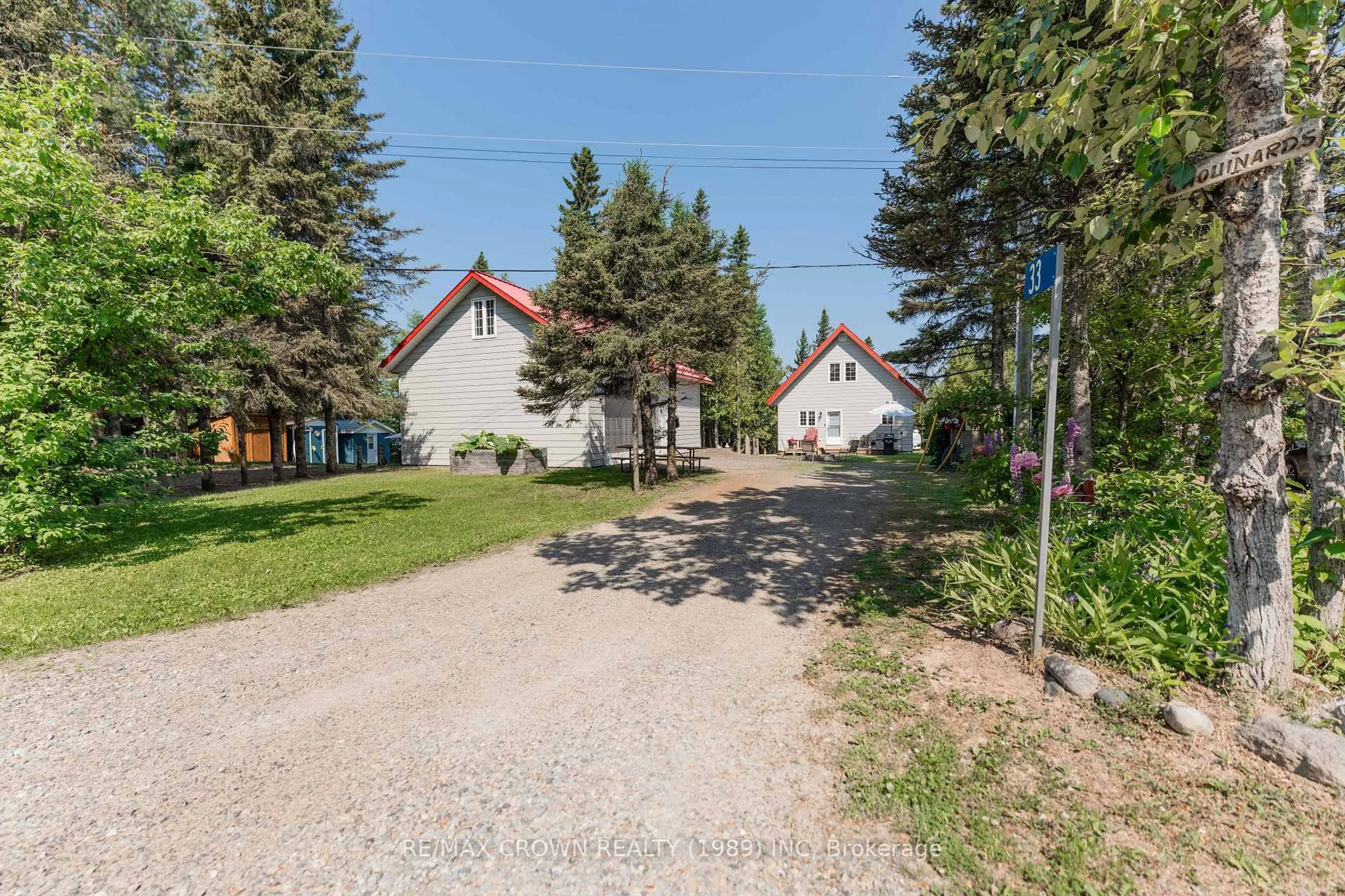 A pic from outside/outdoor area/front of a property/back of a property/a pic from drone, street for 33 Sailing Club Rd #Moonbeam, Kapuskasing Ontario P0L 1V0