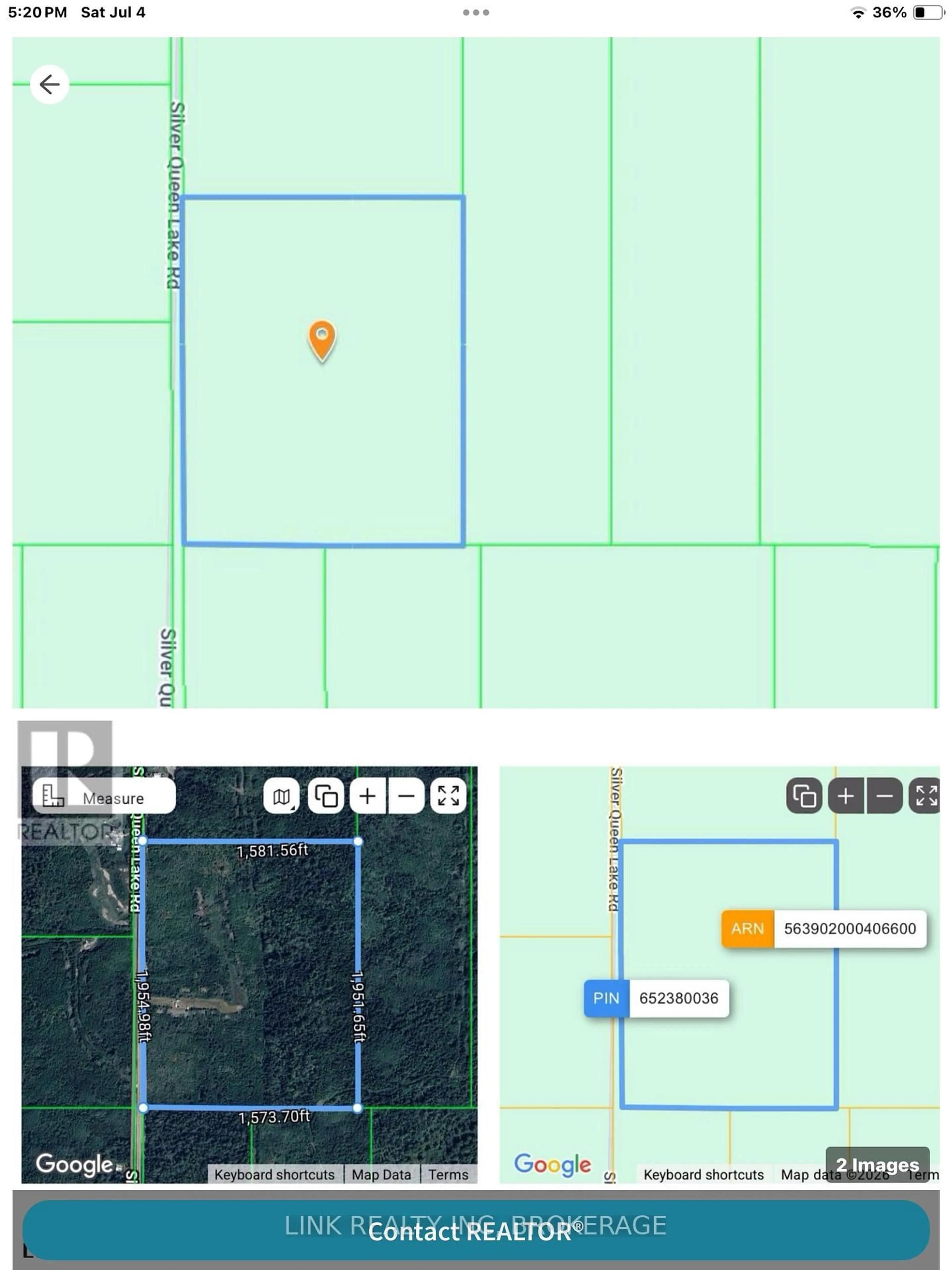 Picture of a map for 909 Silver Queen Lake Rd, Cochrane Ontario P0L 1C0