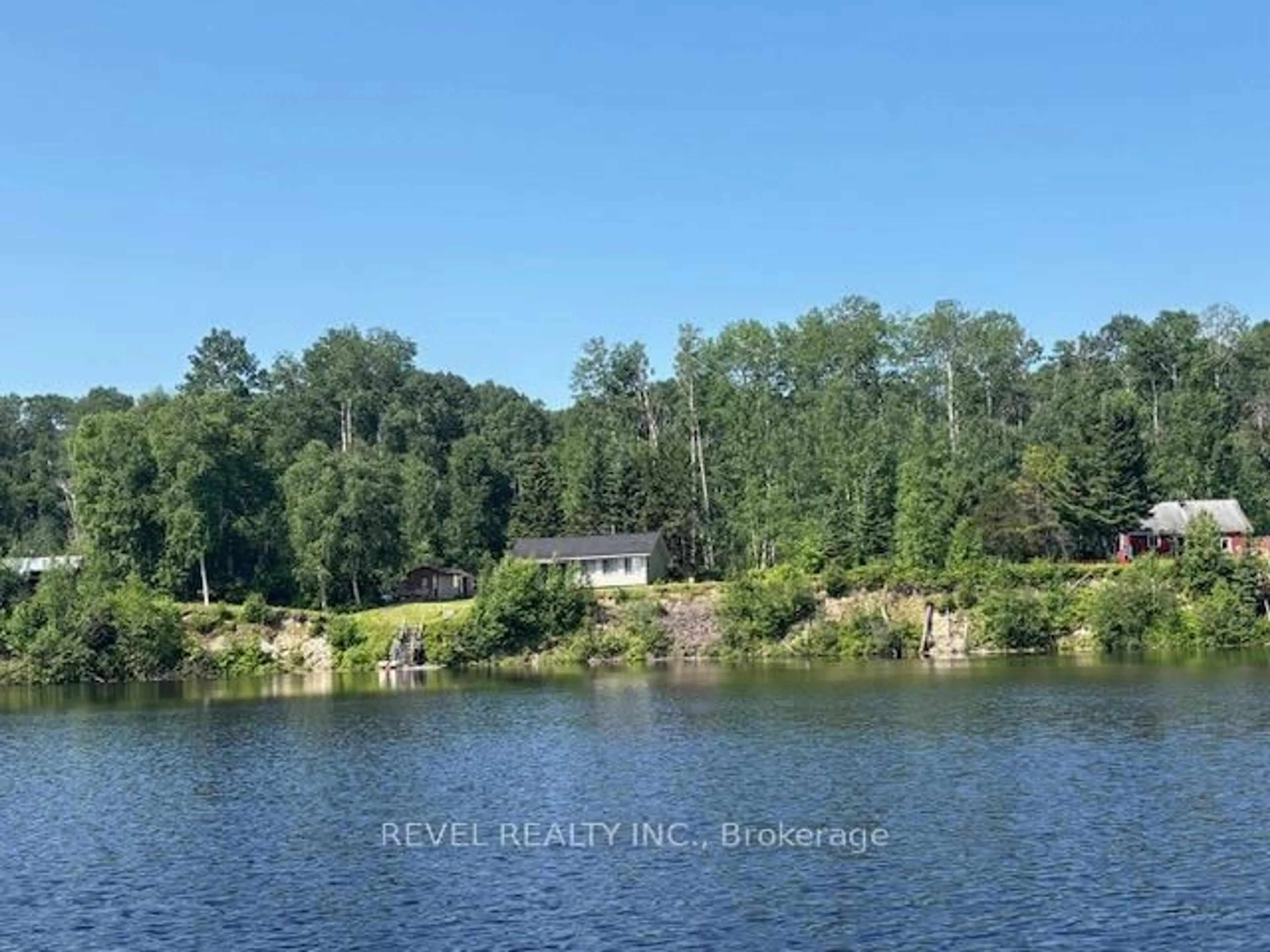 A pic from outside/outdoor area/front of a property/back of a property/a pic from drone, water/lake/river/ocean view for Lot 6 Mattagami Lake, Timmins Ontario P0N 1W0