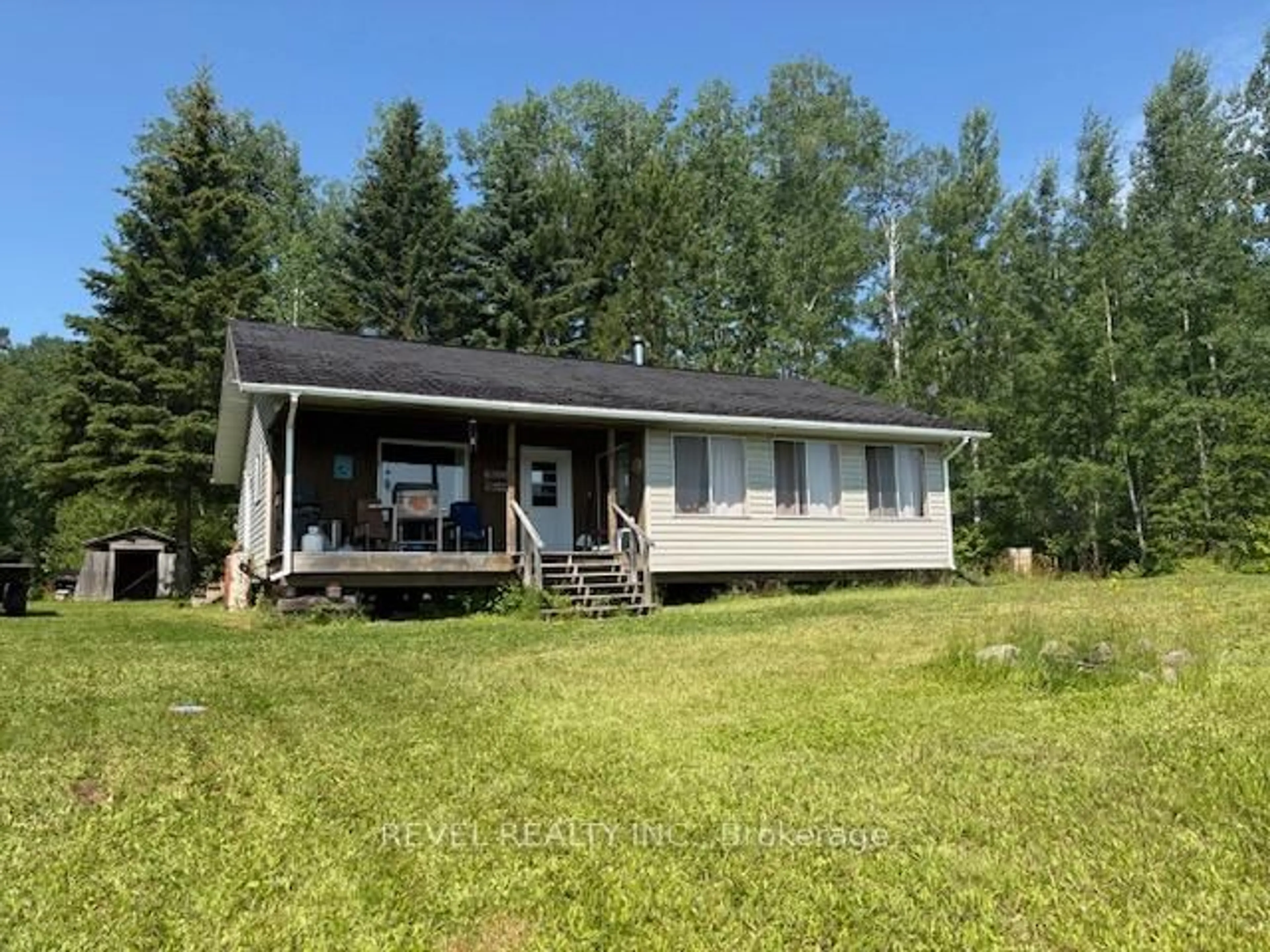 A pic from outside/outdoor area/front of a property/back of a property/a pic from drone, unknown for Lot 6 Mattagami Lake, Timmins Ontario P0N 1W0