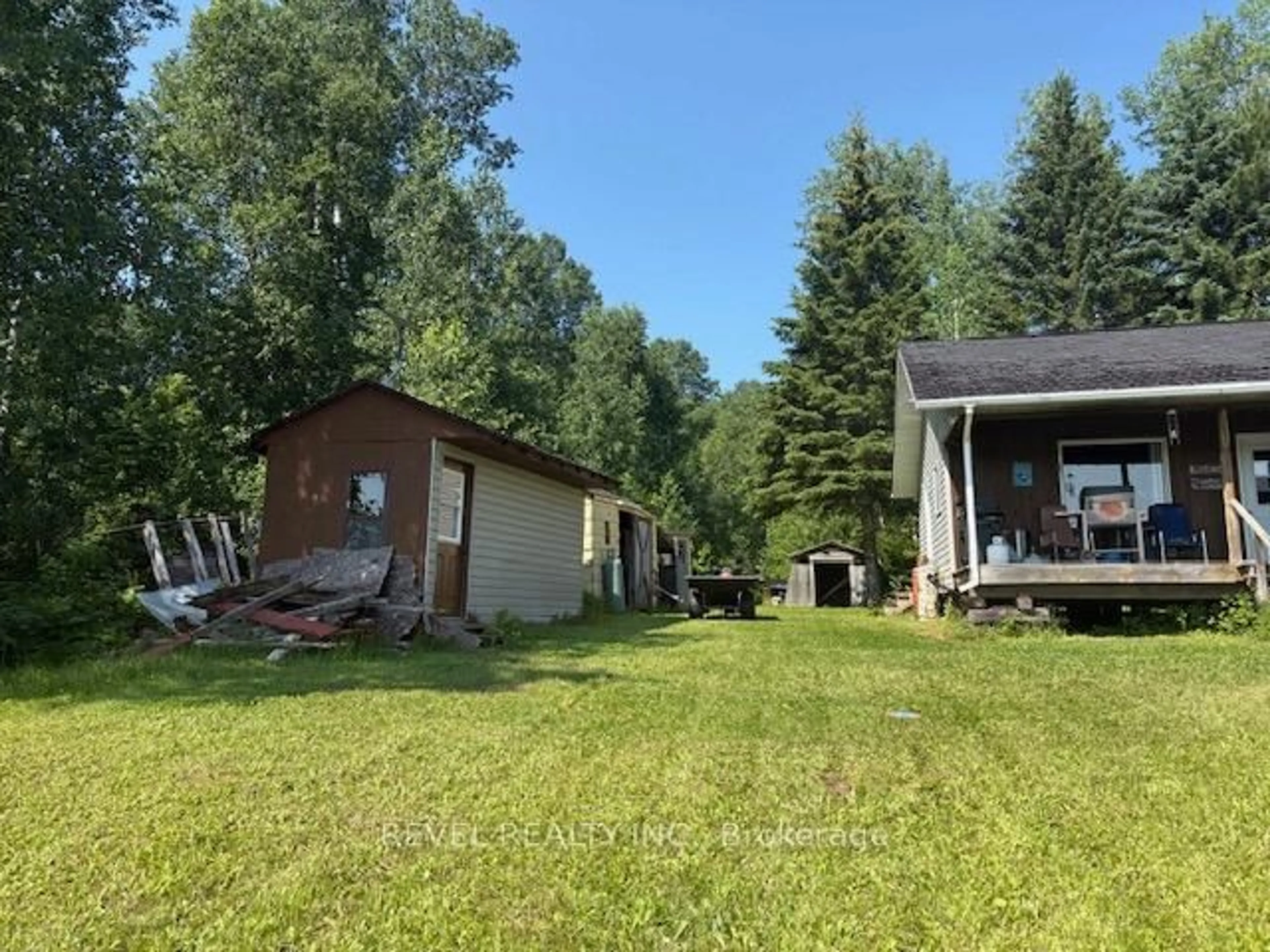 A pic from outside/outdoor area/front of a property/back of a property/a pic from drone, unknown for Lot 6 Mattagami Lake, Timmins Ontario P0N 1W0