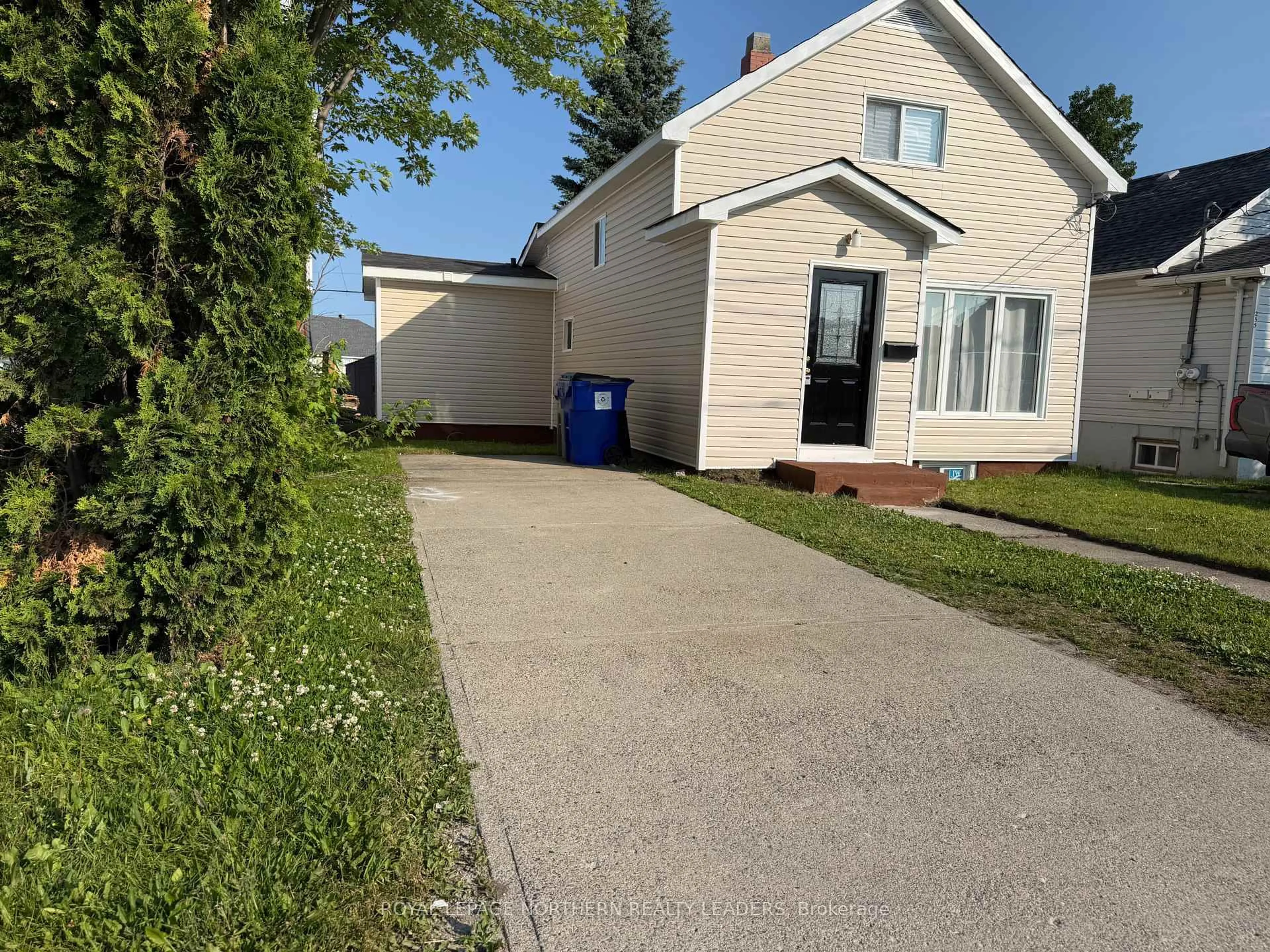 A pic from outside/outdoor area/front of a property/back of a property/a pic from drone, street for 251 Toke St, Timmins Ontario P4N 6V4
