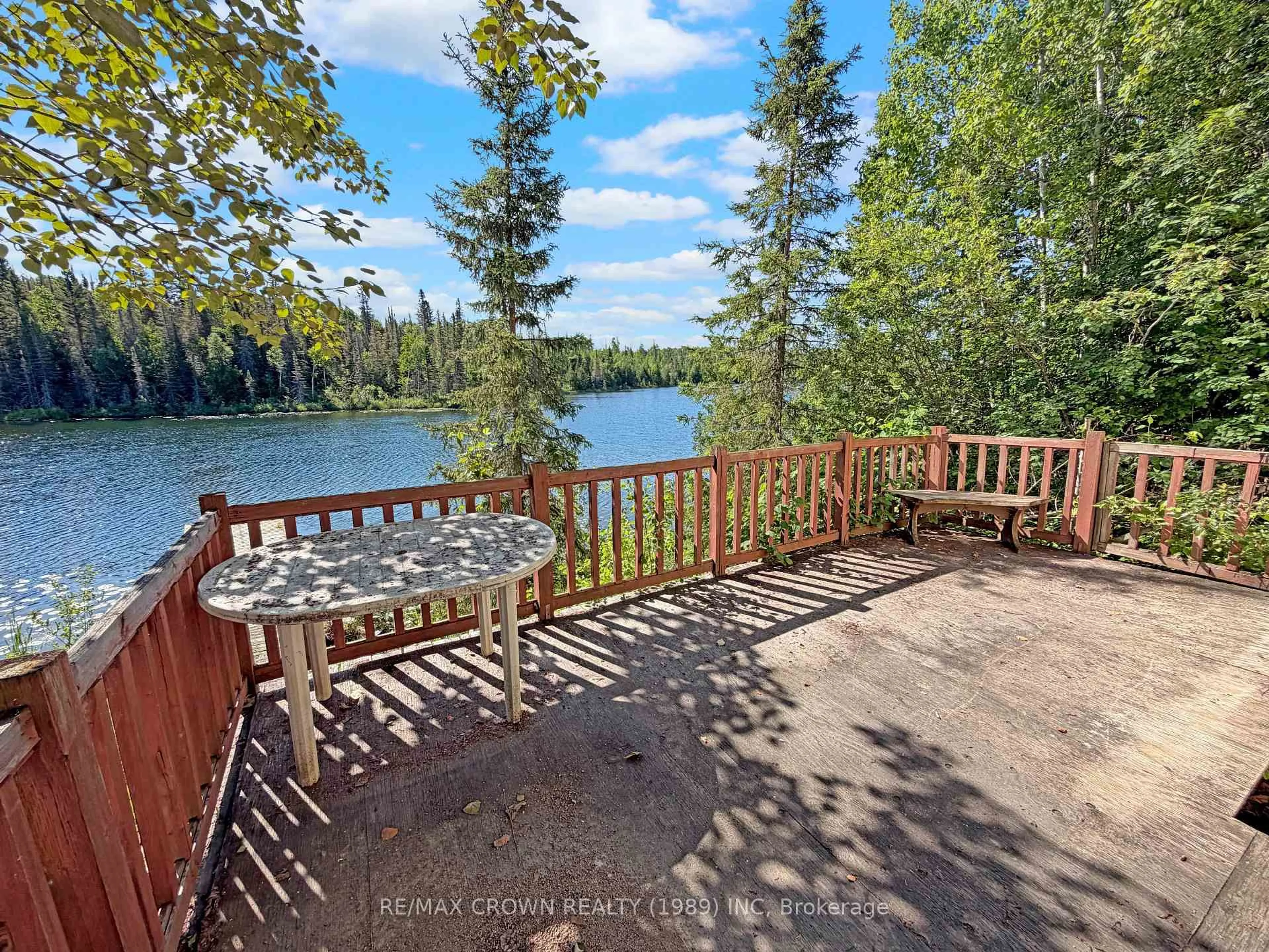 Patio, water/lake/river/ocean view for 22 Chain Of Lakes Rd #Moonbeam, Kapuskasing Ontario P0L 1V0