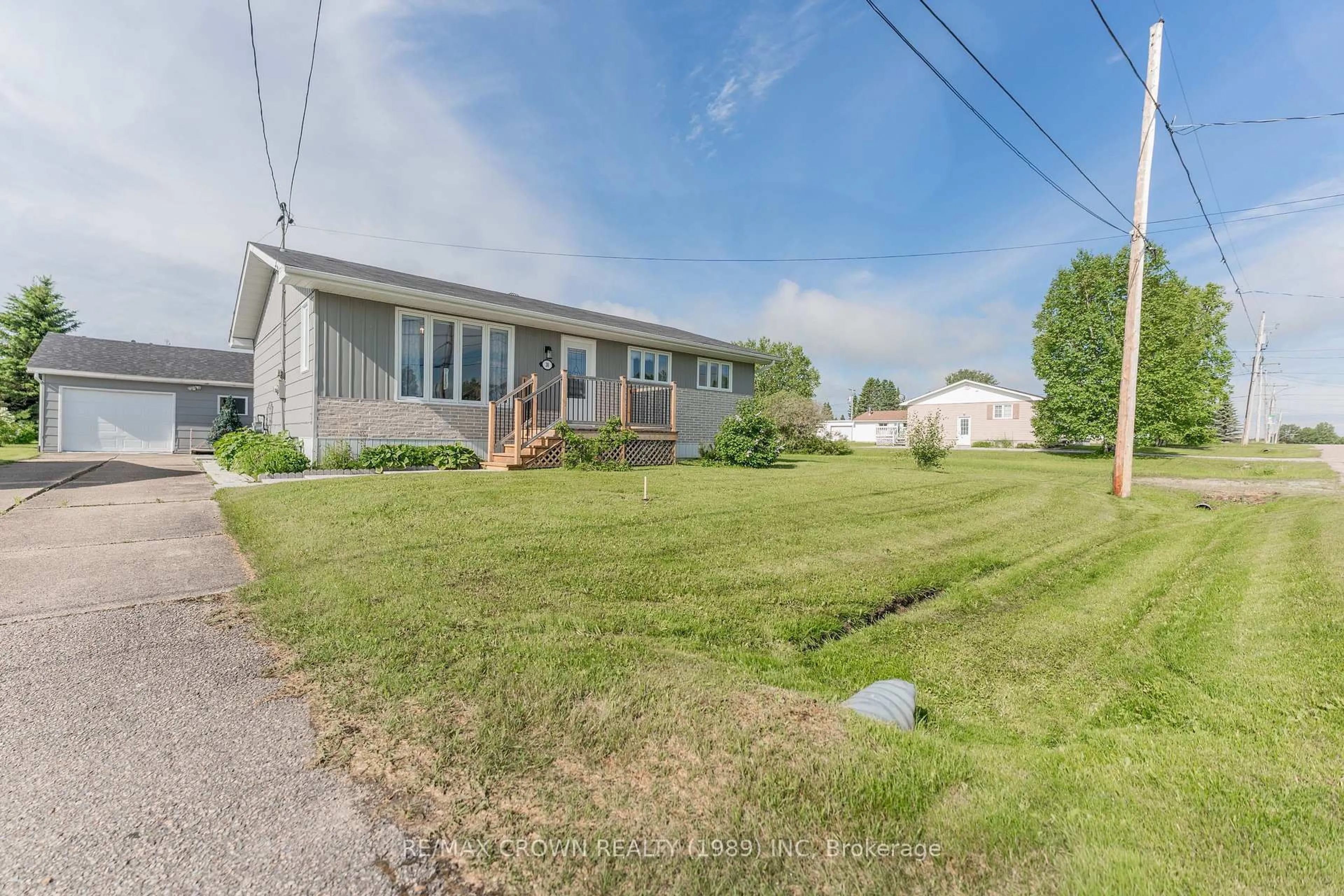 A pic from outside/outdoor area/front of a property/back of a property/a pic from drone, street for 36 Gauthier St #Fauquier, Kapuskasing Ontario P0L 1G0