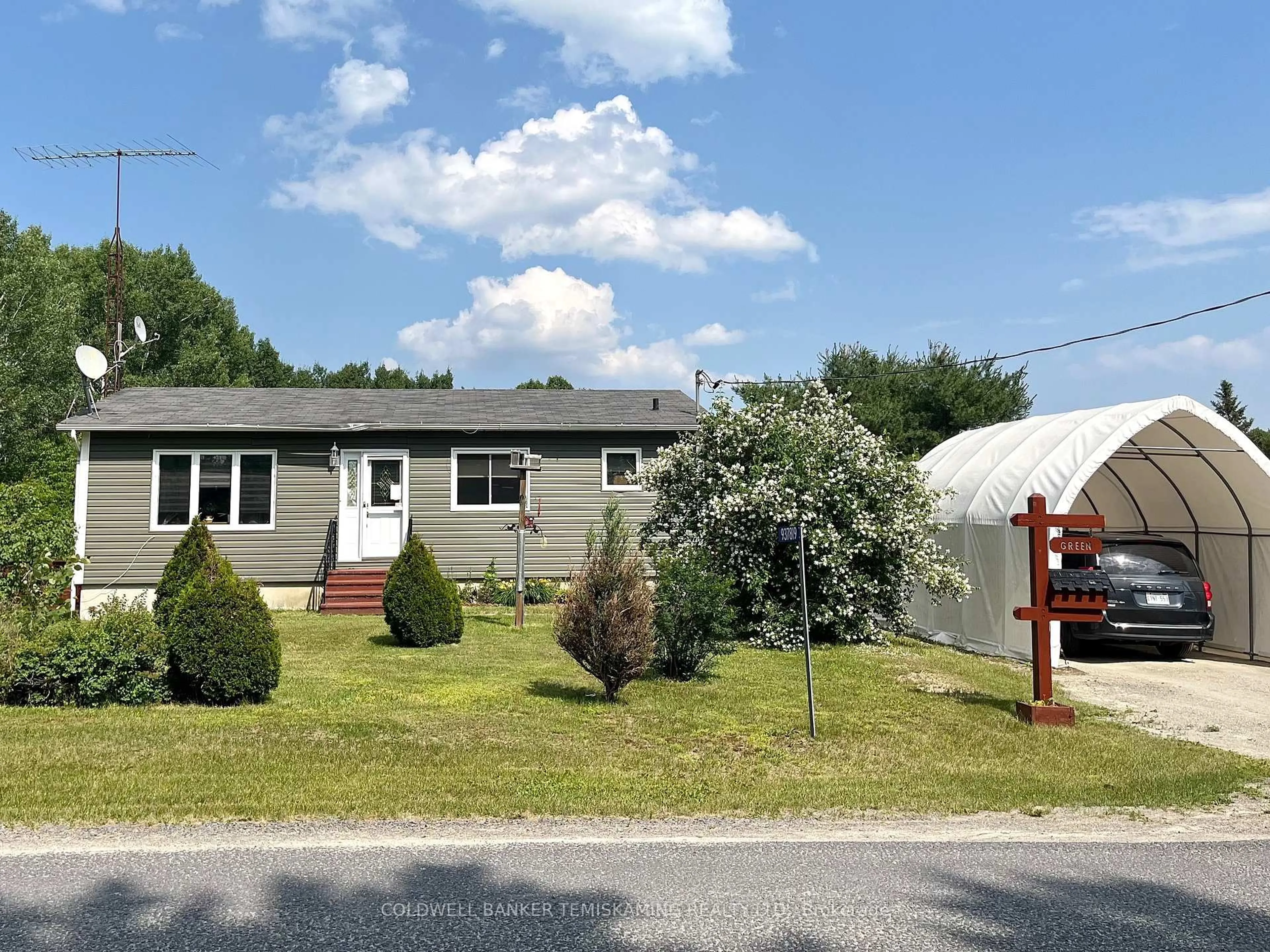 Home with vinyl exterior material, street for 937819 Marsh Bay Rd, Coleman Ontario P0J 1C0
