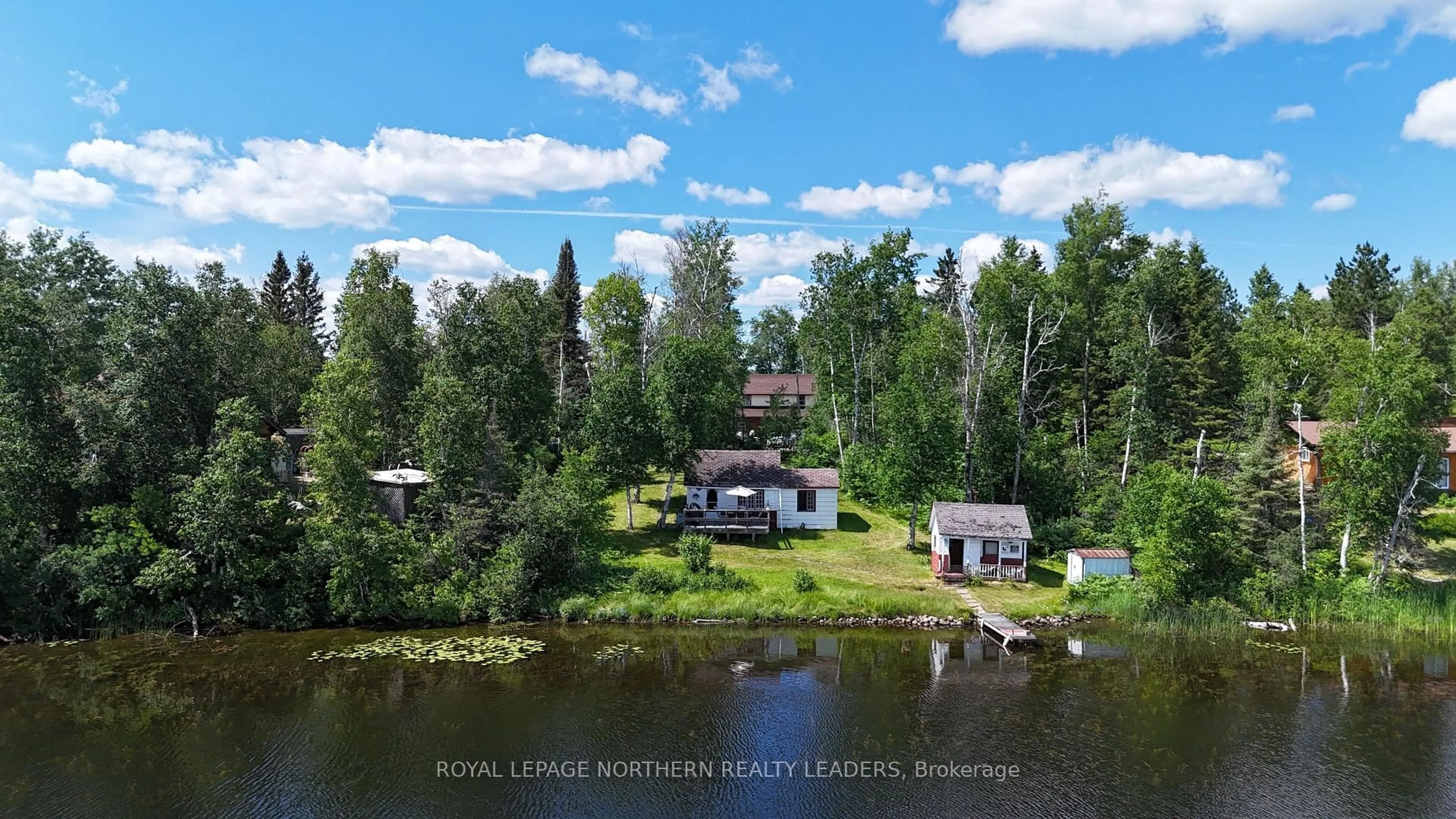 A pic from outside/outdoor area/front of a property/back of a property/a pic from drone, water/lake/river/ocean view for 727 Finn Rd, Timmins Ontario P0N 1A0
