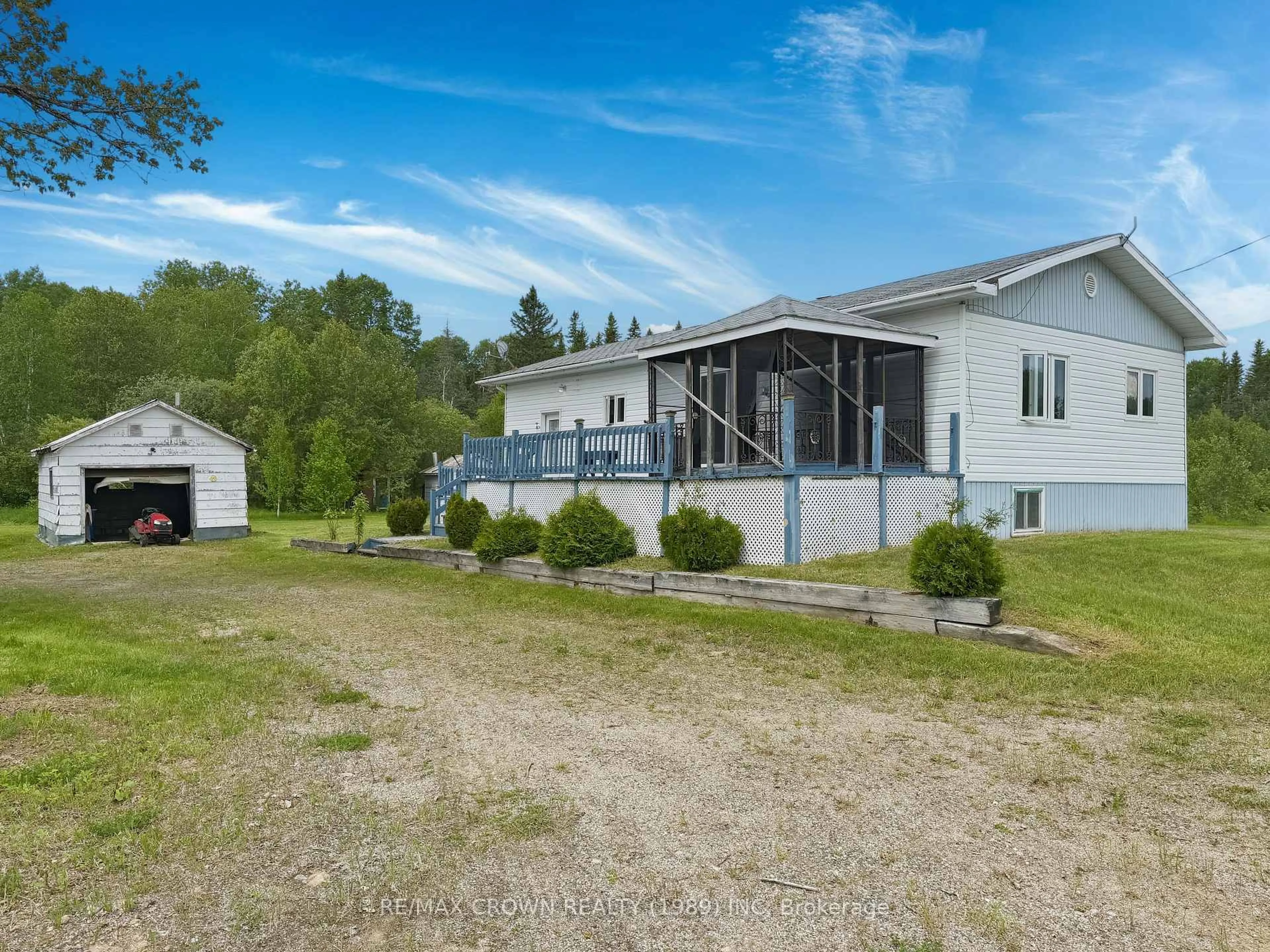 A pic from outside/outdoor area/front of a property/back of a property/a pic from drone, unknown for 45A Chain Of Lakes Rd #Moonbeam, Kapuskasing Ontario P0L 1V0
