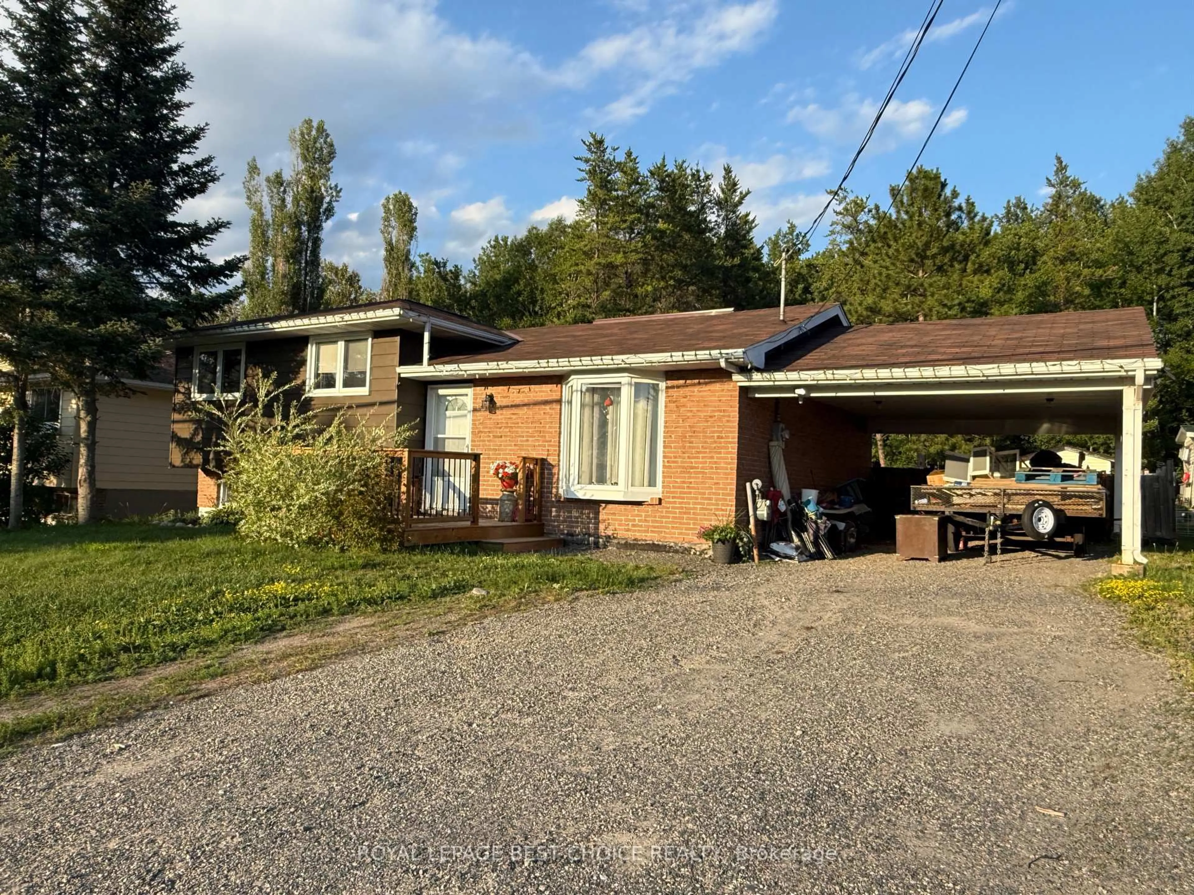 A pic from outside/outdoor area/front of a property/back of a property/a pic from drone, street for 166 Carter Blvd, Temiskaming Shores Ontario P0J 1R0