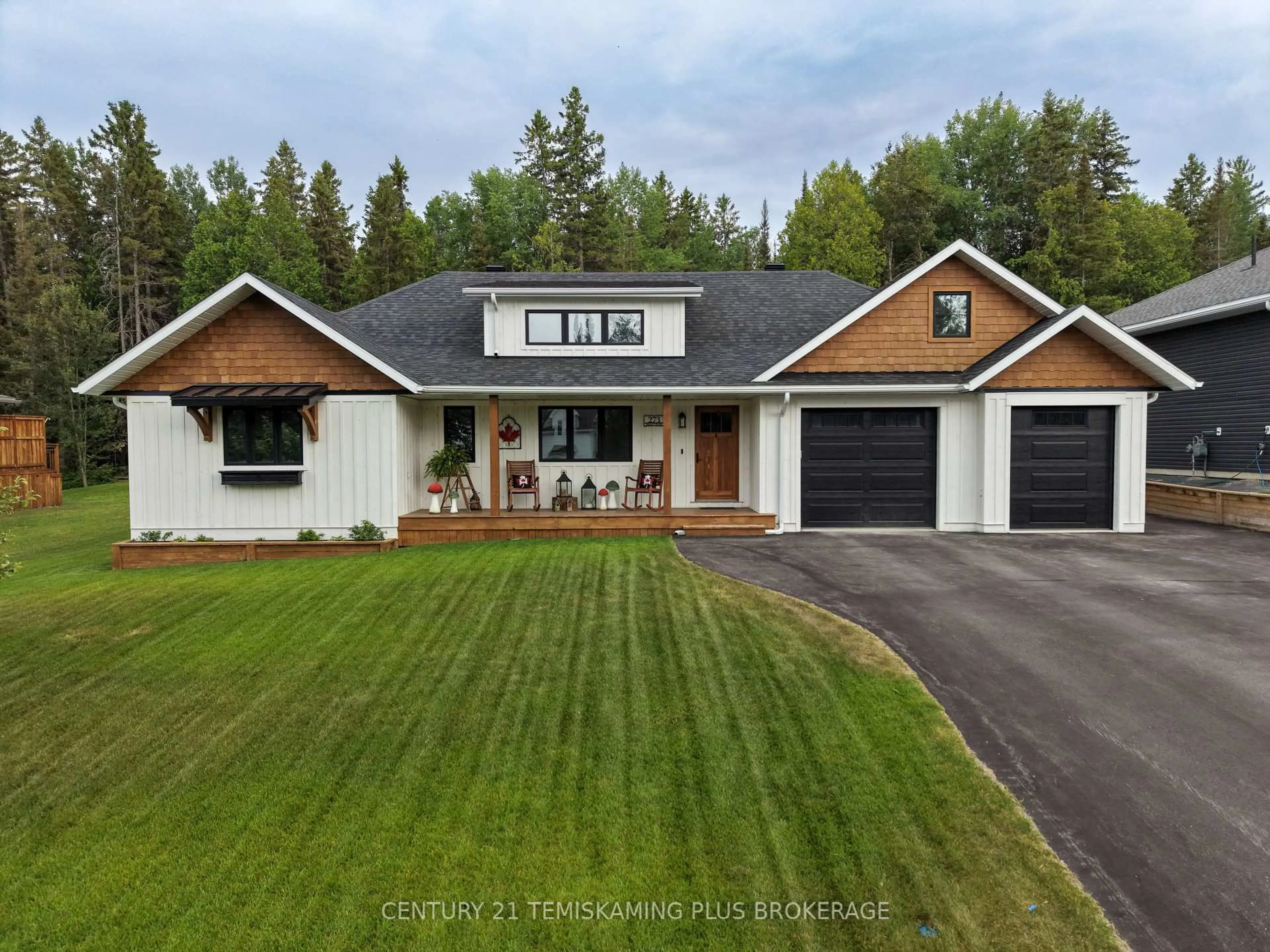 A pic from outside/outdoor area/front of a property/back of a property/a pic from drone, street for 273 Cosman Cres, Temiskaming Shores Ontario P0J 1P0
