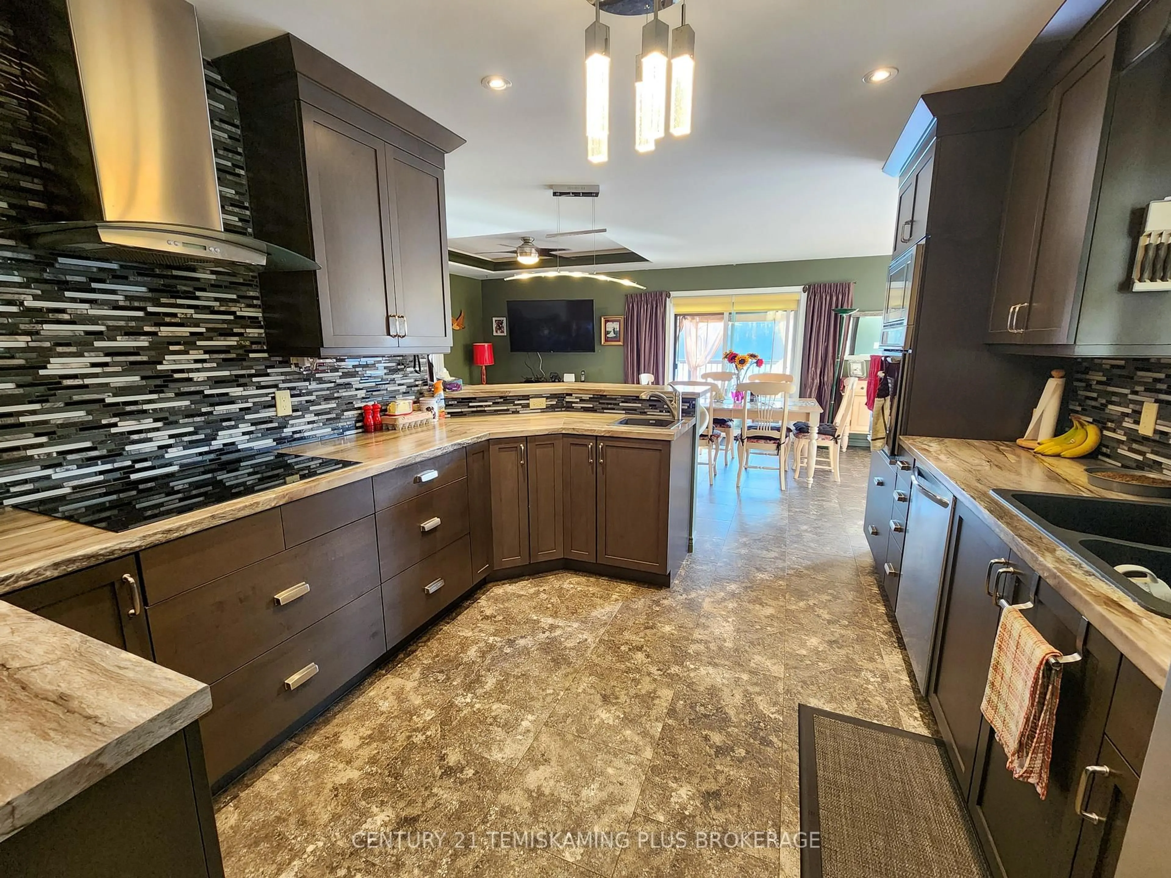 Open concept kitchen, ceramic/tile floor for 1188 Twin Lakes - A Rd, Timiskaming Ontario P0J 1P0