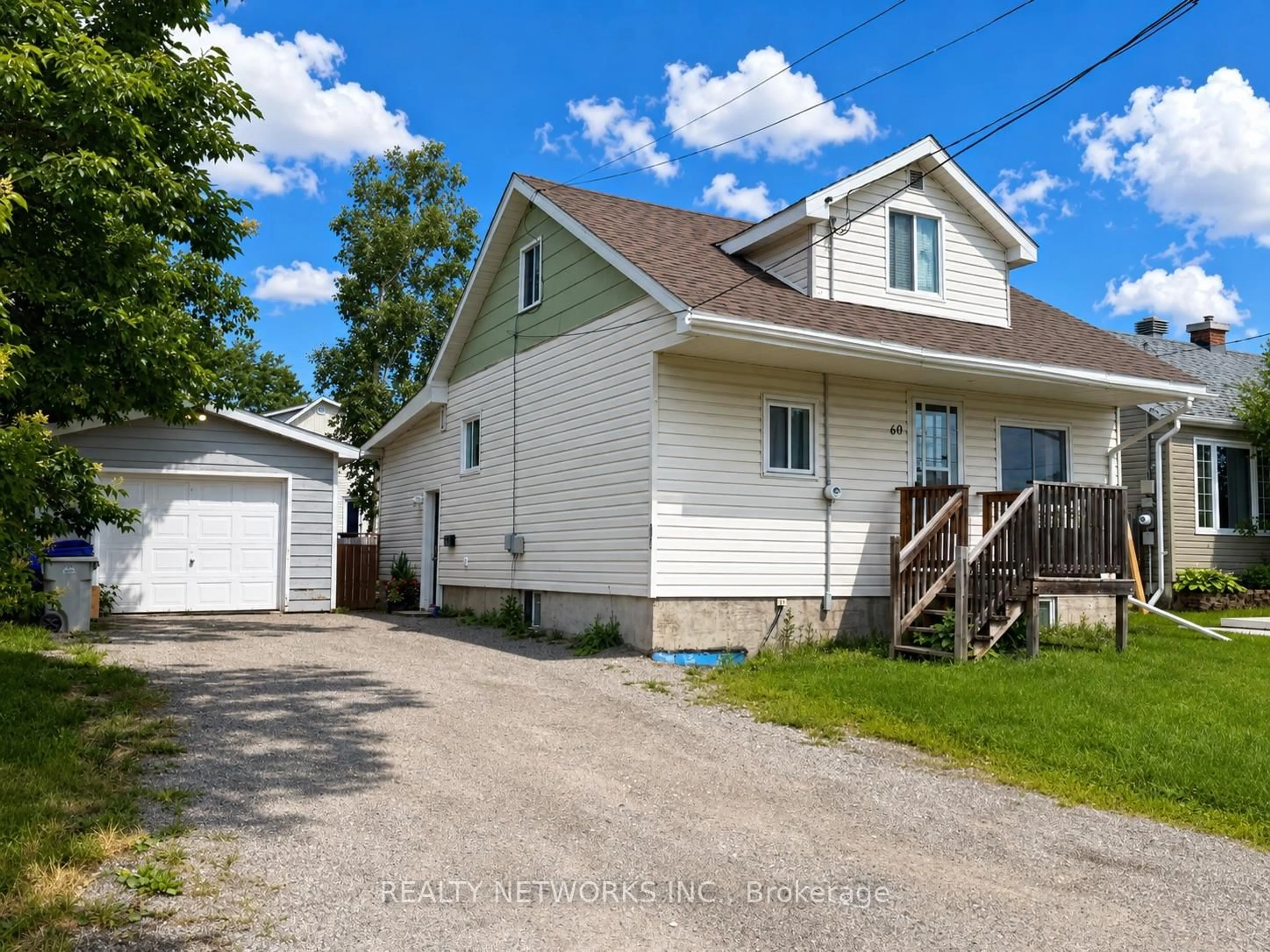A pic from outside/outdoor area/front of a property/back of a property/a pic from drone, street for 60 O'brian Ave, Timmins Ontario P0N 1H0