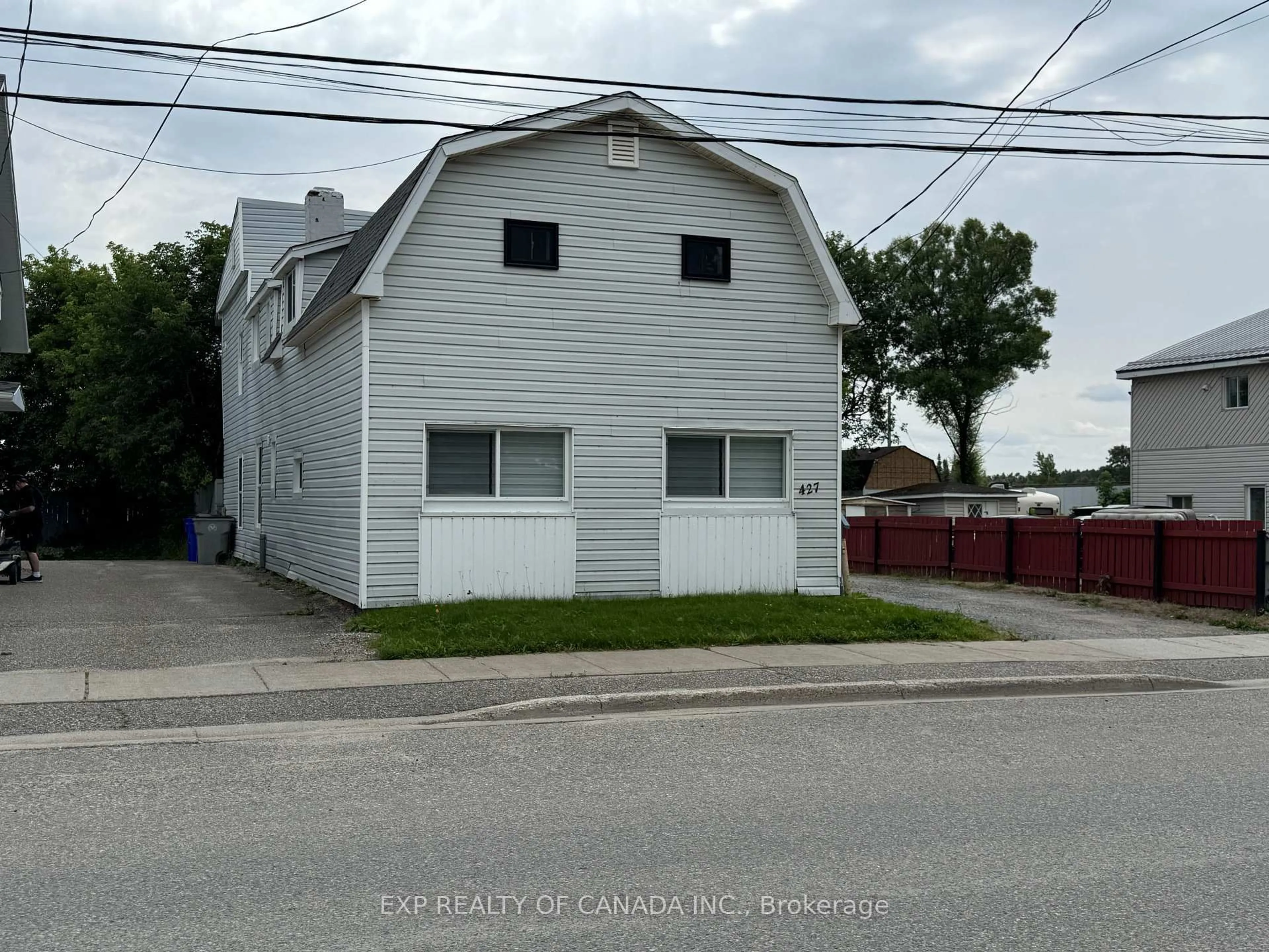 Home with vinyl exterior material, street for 427 Wilson Ave, Timmins Ontario P4N 2T9