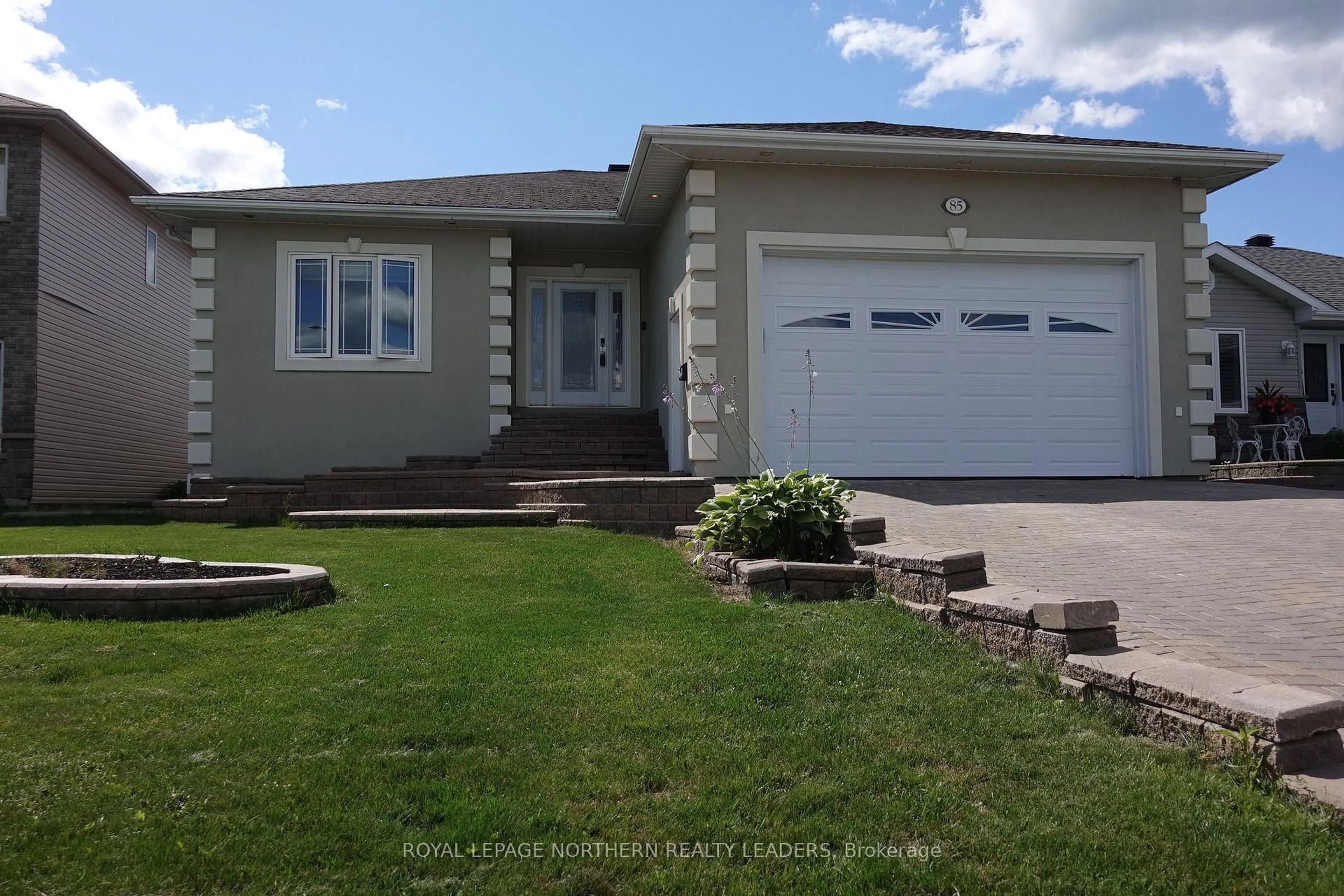 Home with vinyl exterior material, street for 85 Majestic Dr, Timmins Ontario P4R 1N6