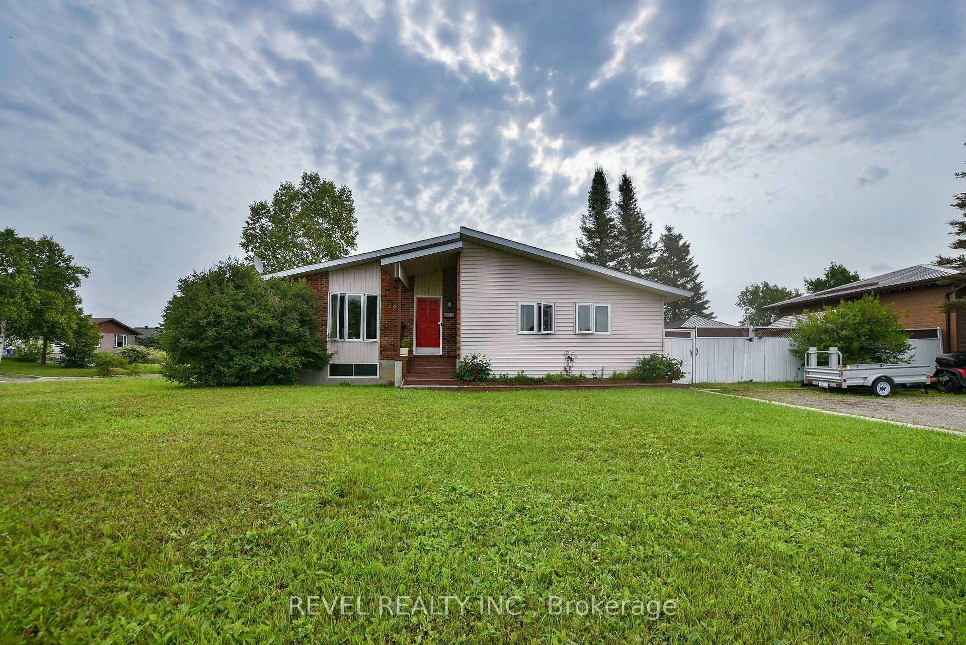 A pic from outside/outdoor area/front of a property/back of a property/a pic from drone, water/lake/river/ocean view for 127 Spillenaar St, Timmins Ontario P0N 1H0