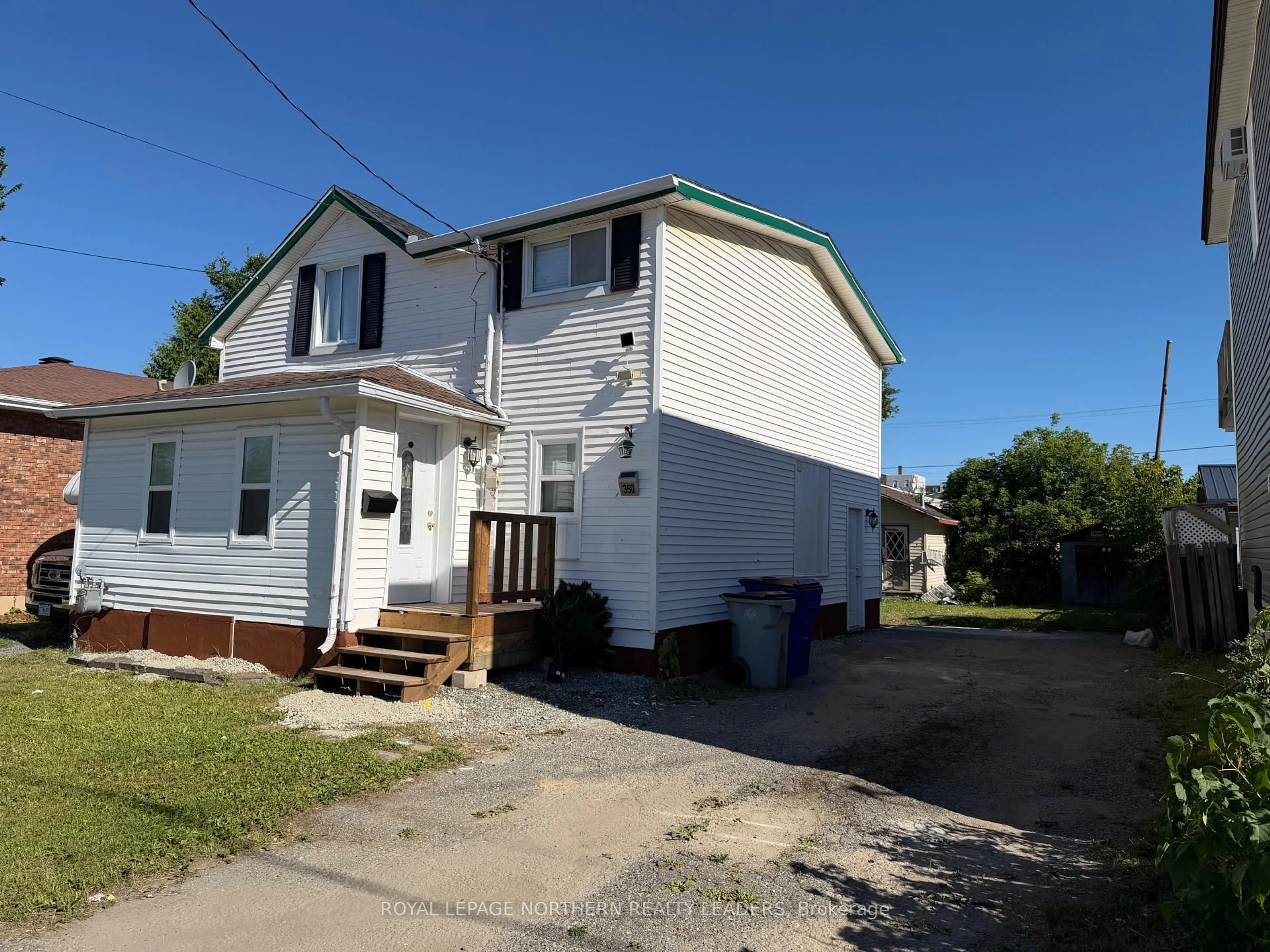 A pic from outside/outdoor area/front of a property/back of a property/a pic from drone, street for 350 Belanger Ave, Timmins Ontario P4N 2W4