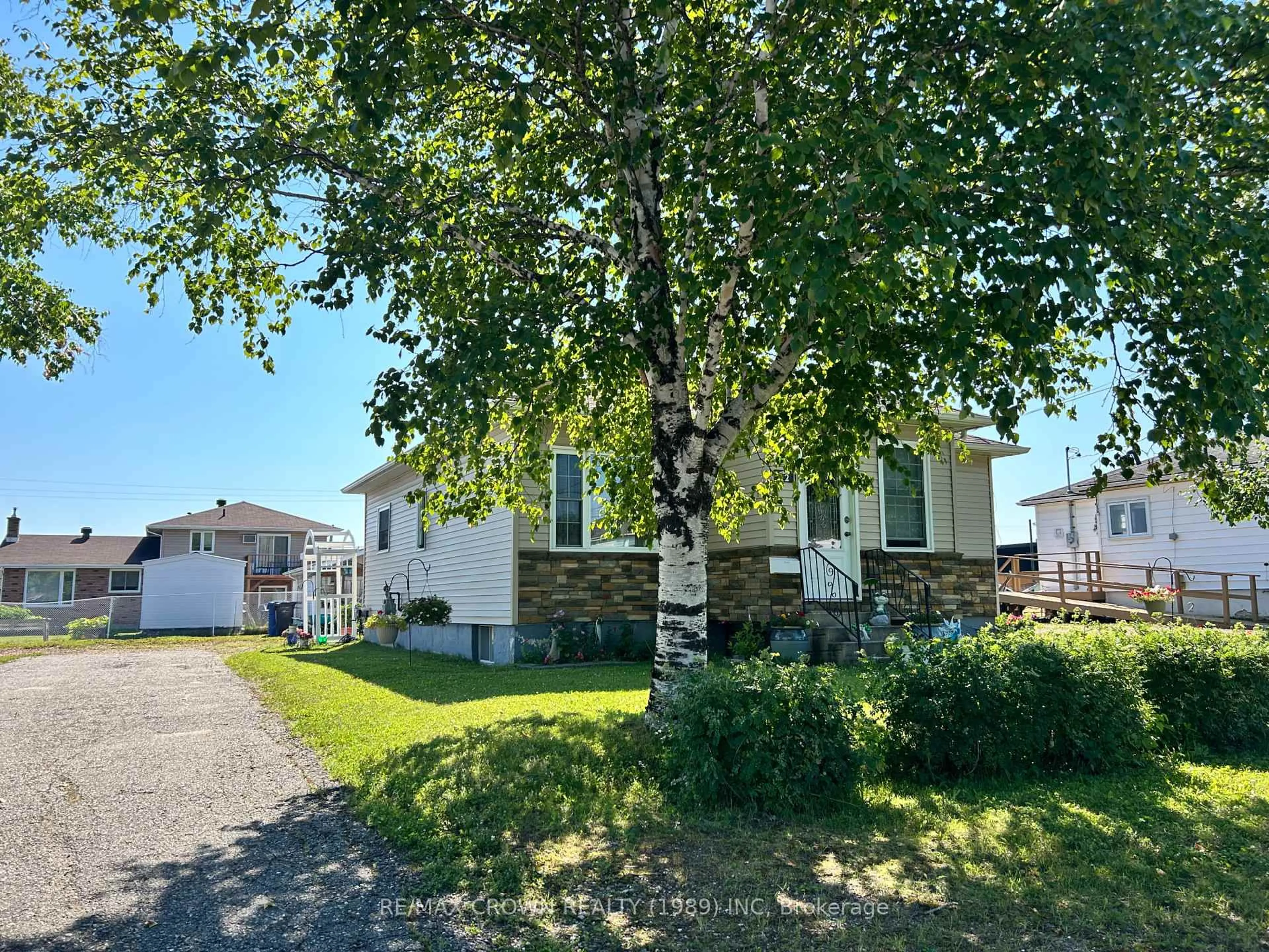 A pic from outside/outdoor area/front of a property/back of a property/a pic from drone, street for 12 Erickson Ave, Kapuskasing Ontario P5N 2K7