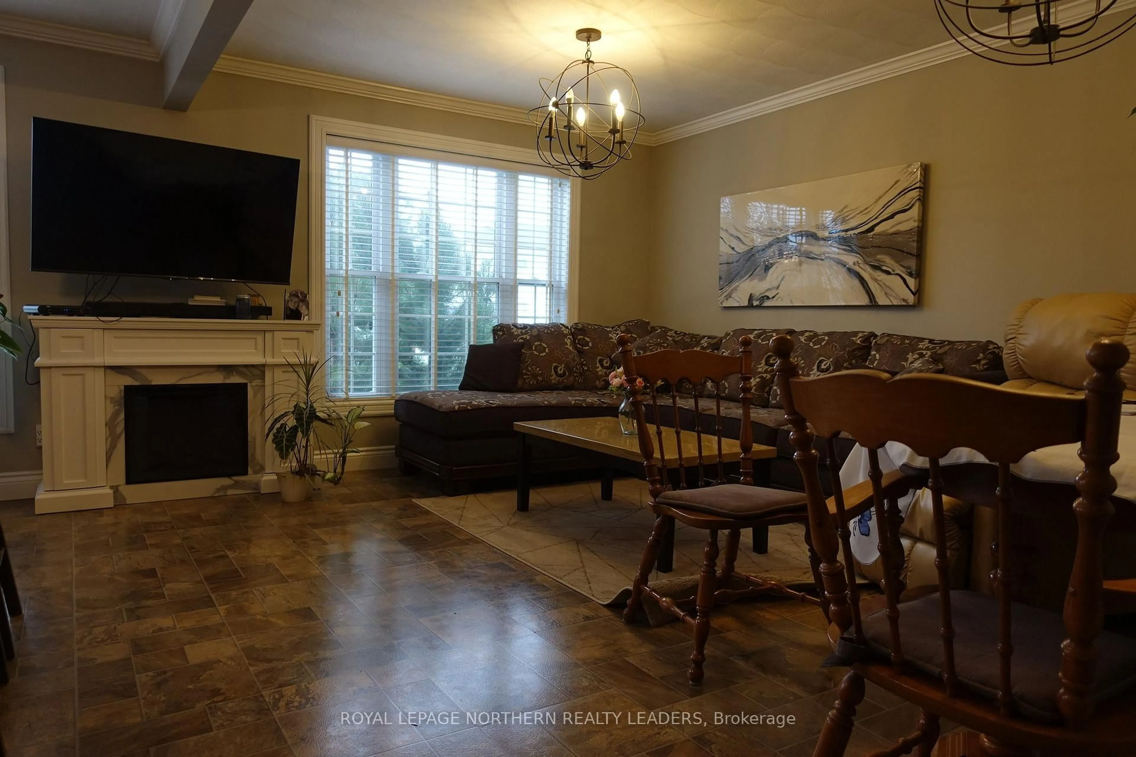 Living room with furniture, unknown for 64 Moneta Ave, Timmins Ontario P4N 7R6