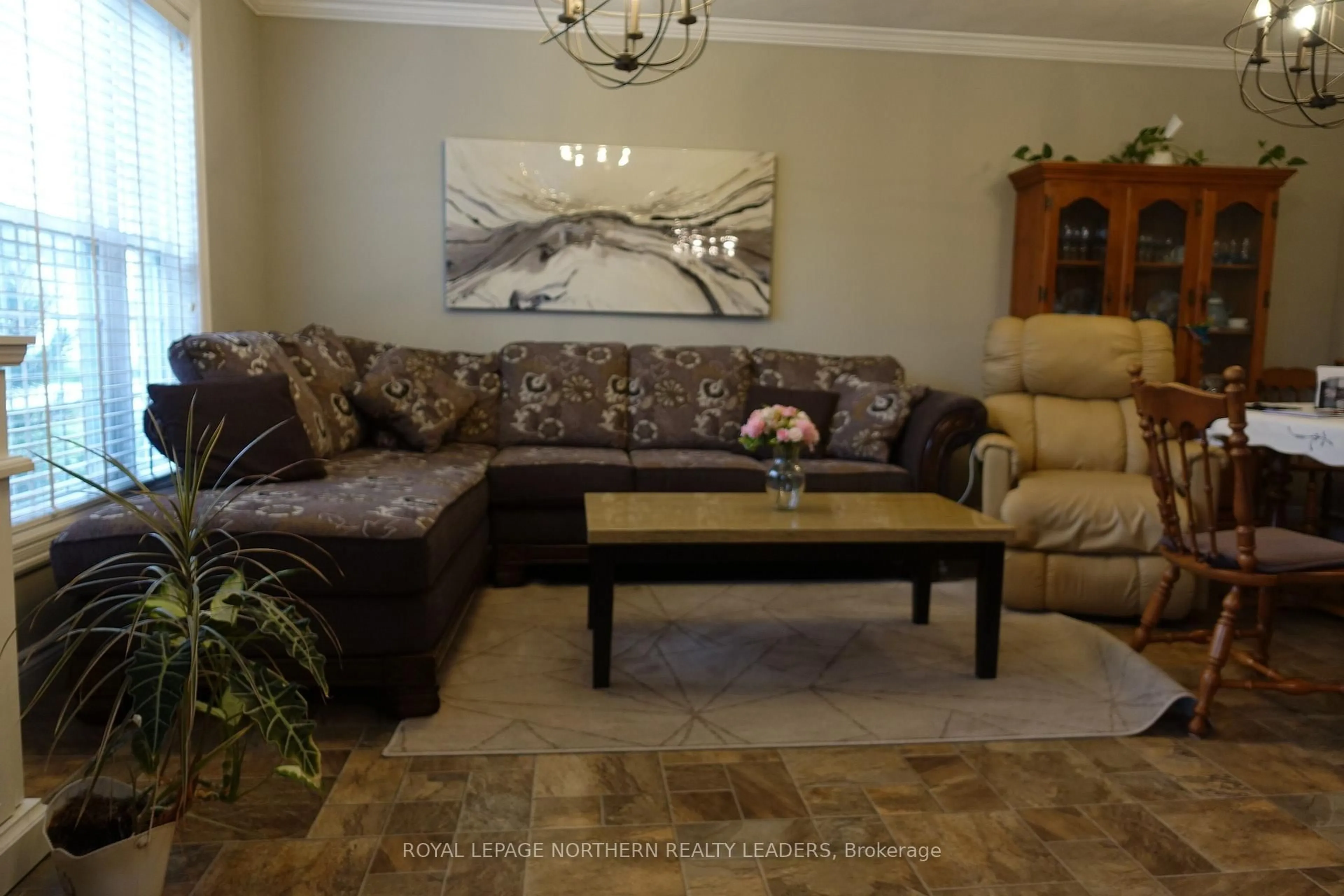 Living room with furniture, unknown for 64 Moneta Ave, Timmins Ontario P4N 7R6