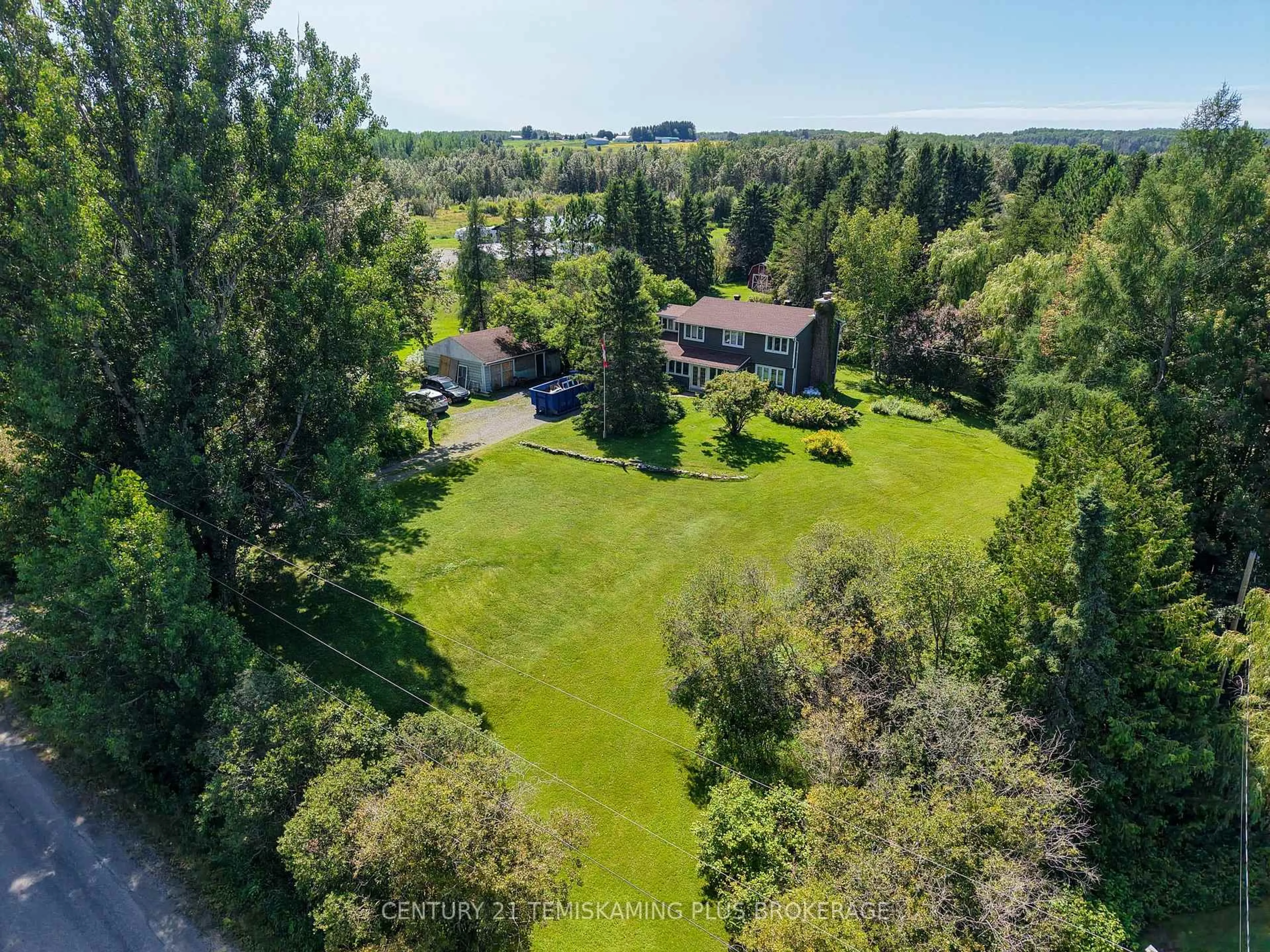 A pic from outside/outdoor area/front of a property/back of a property/a pic from drone, water/lake/river/ocean view for 474230 Kap Kig Iwan Rd, Englehart Ontario P0J 1H0