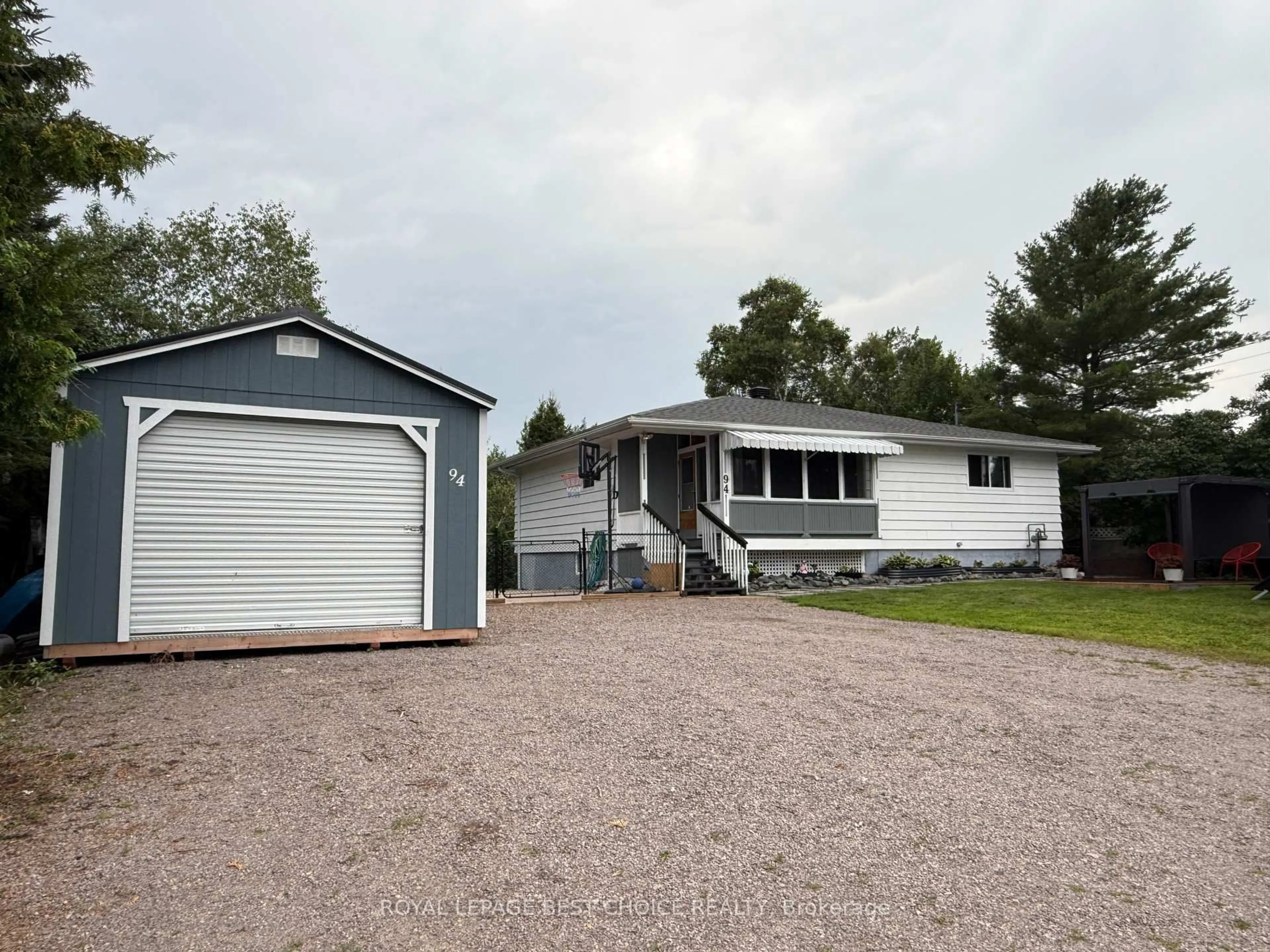 Home with vinyl exterior material, street for 94 Galena St, Cobalt Ontario P0J 1C0