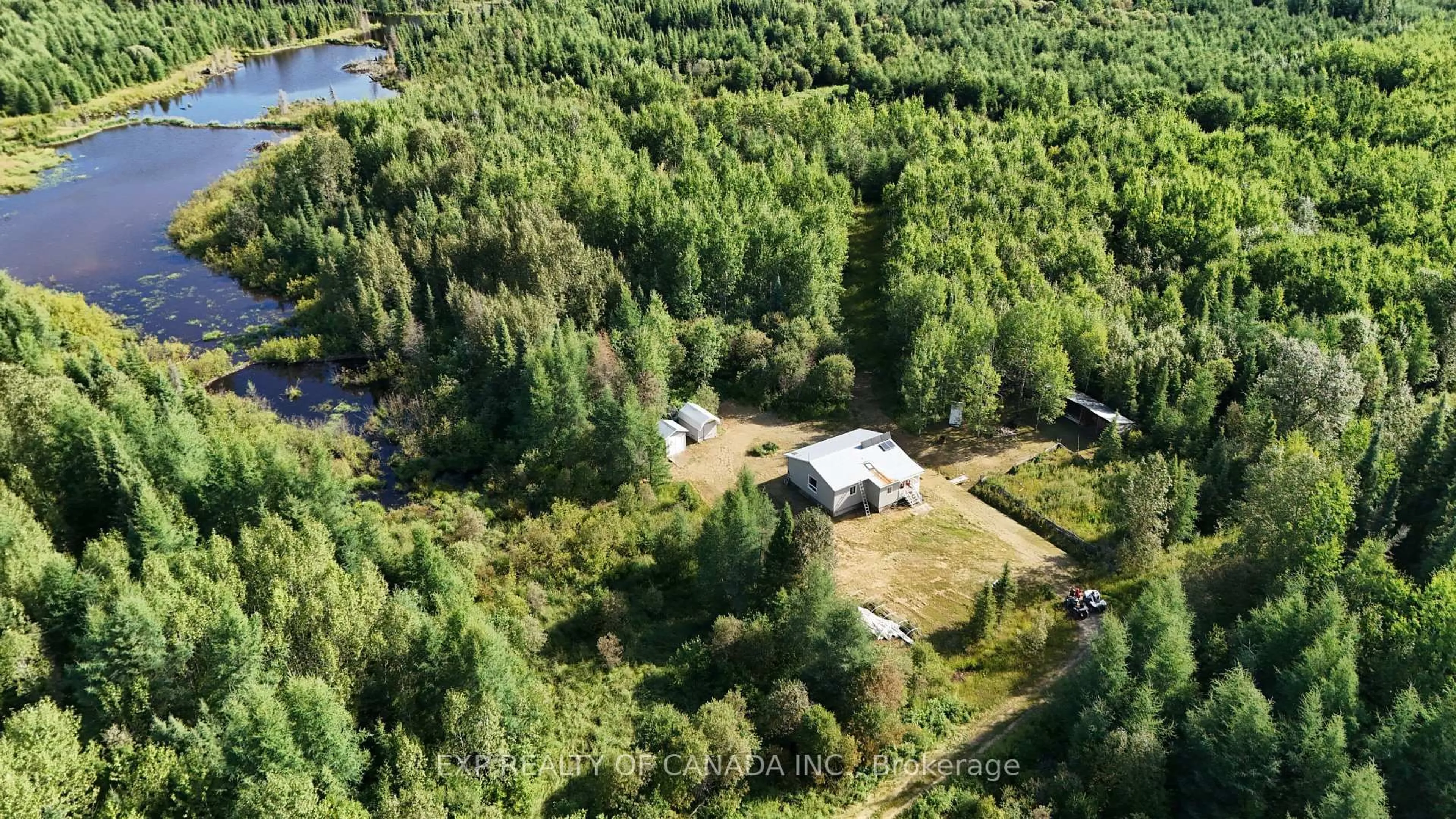 A pic from outside/outdoor area/front of a property/back of a property/a pic from drone, forest/trees view for Pt Lt 9 Con 3 Concession, Cochrane Ontario P0L 1C0