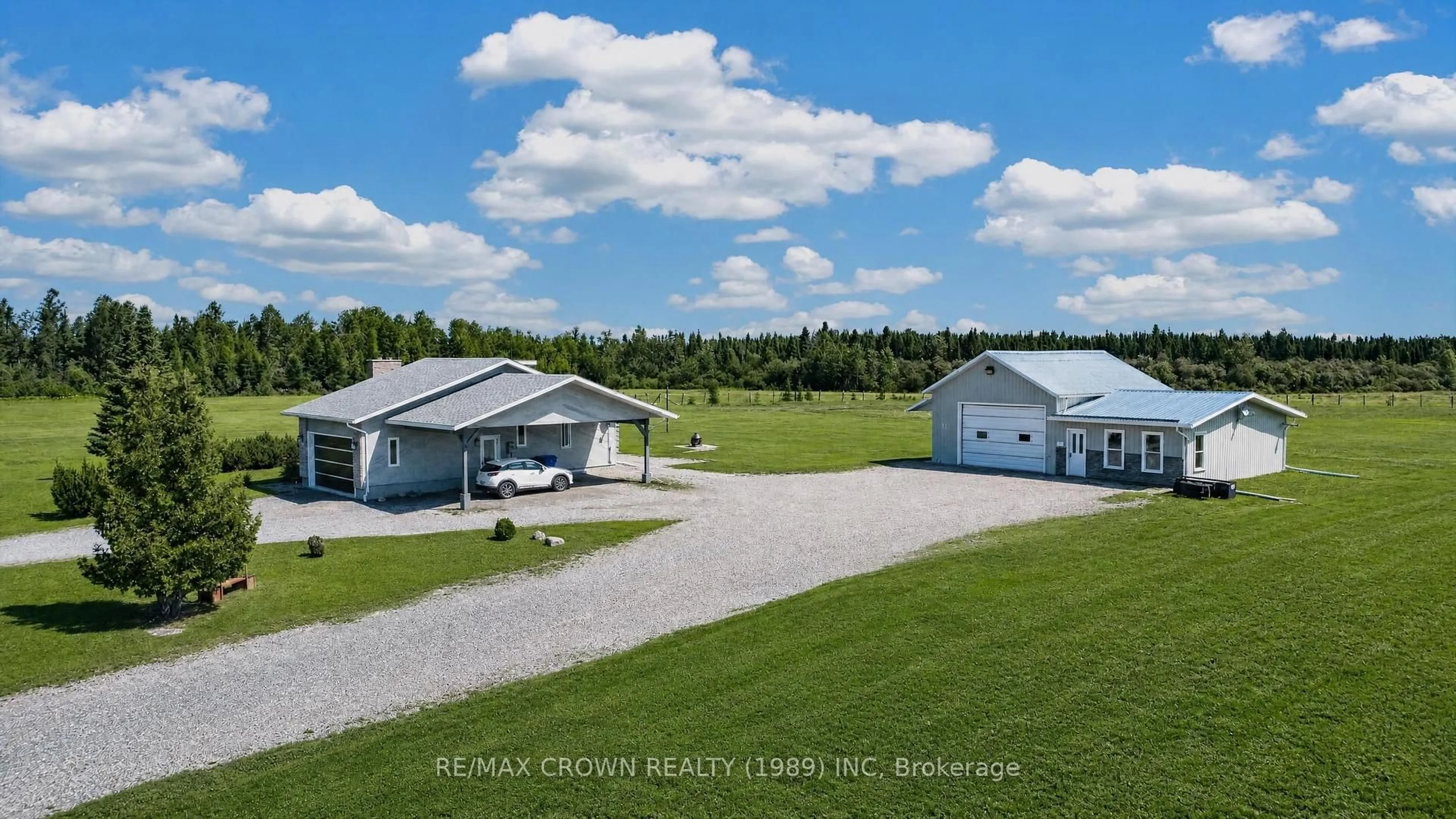 A pic from outside/outdoor area/front of a property/back of a property/a pic from drone, water/lake/river/ocean view for 53 Cloutier Rd, Hearst Ontario P0L 1N0